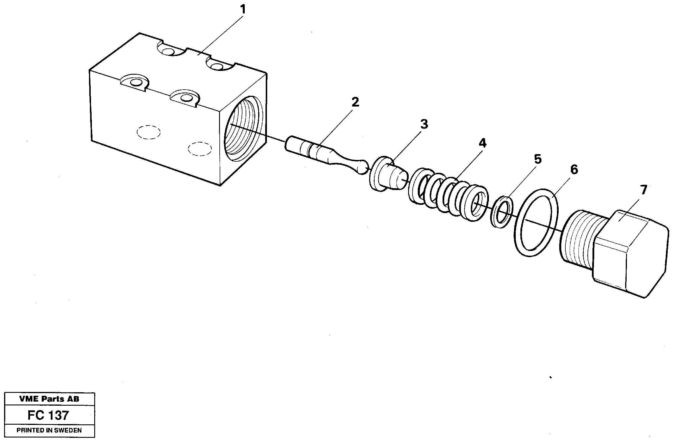Pressure limiting valve, four-way valve — volvo parts diagram