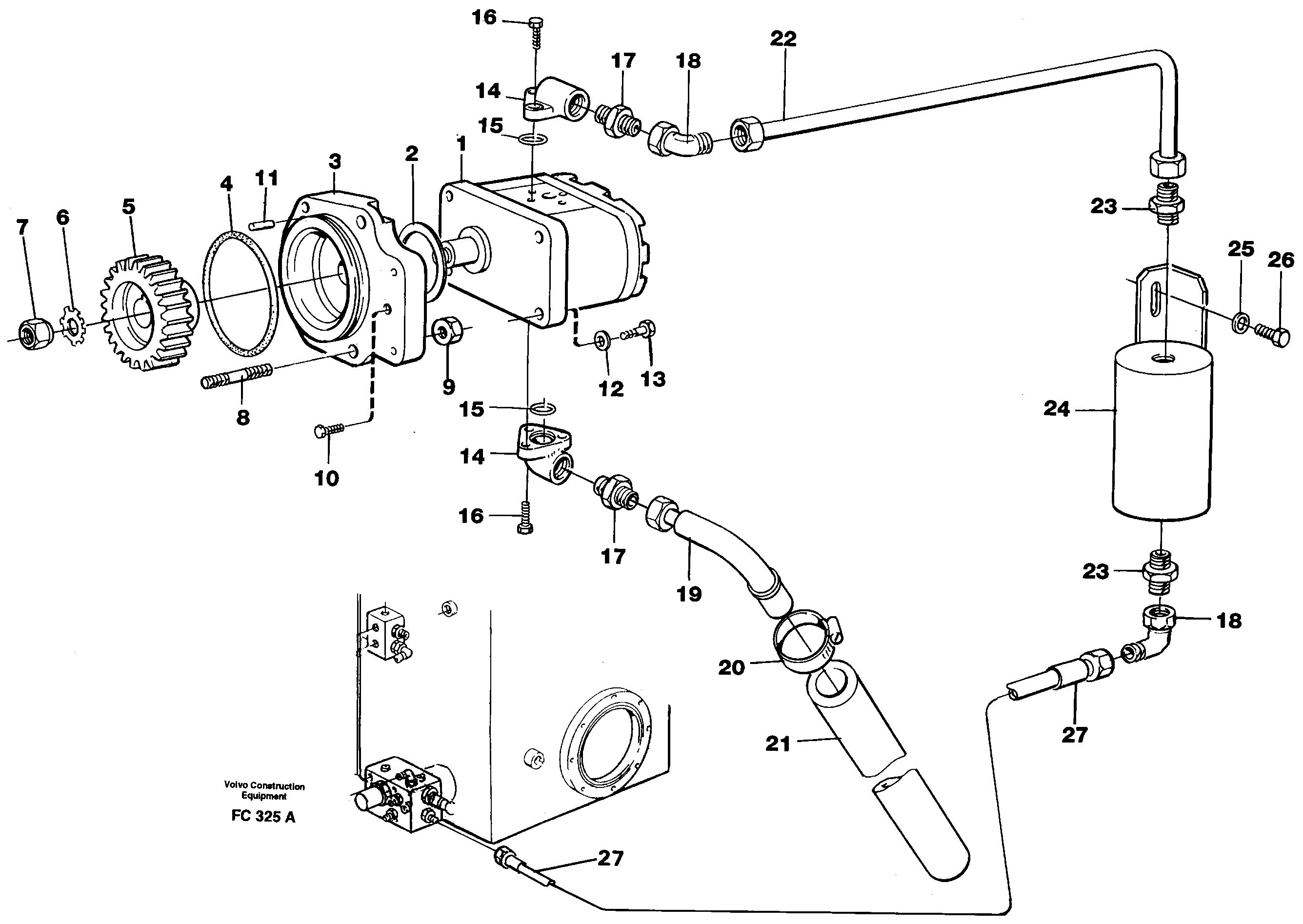 Servo pump — volvo parts diagram