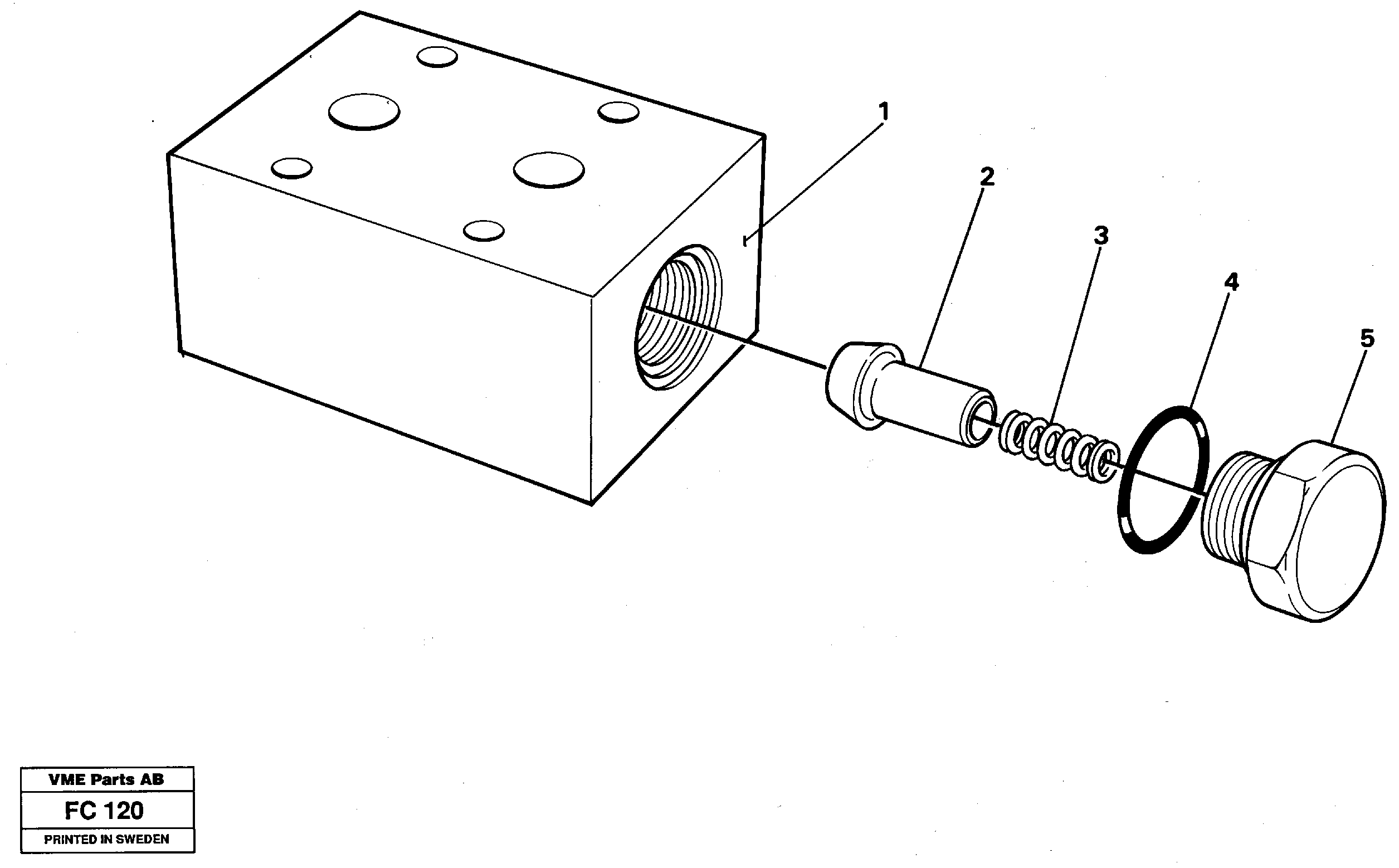 Refilling valve, main valve — volvo parts diagram