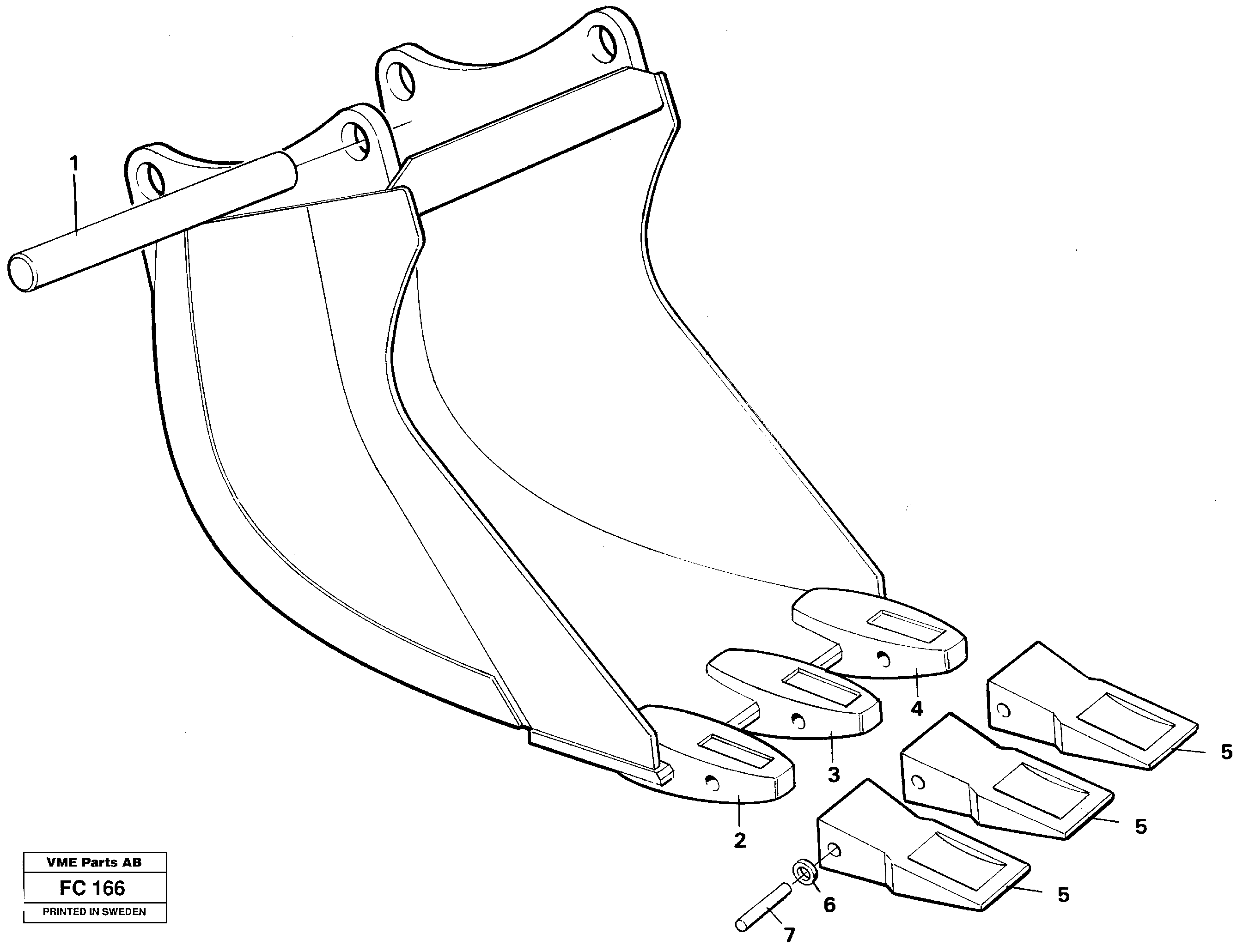 Cable bucket  14259269 — volvo parts diagram