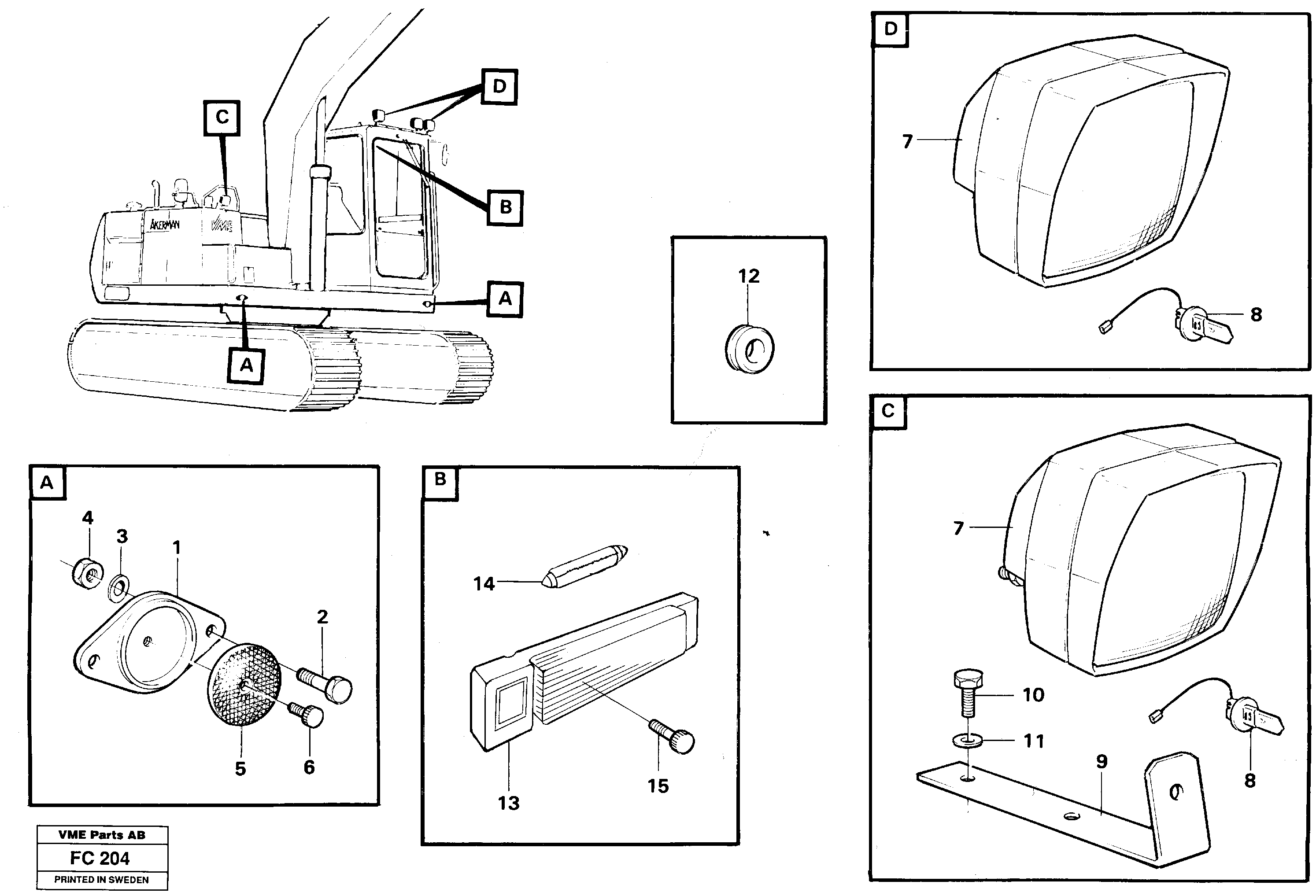 Lighting, front — volvo parts diagram