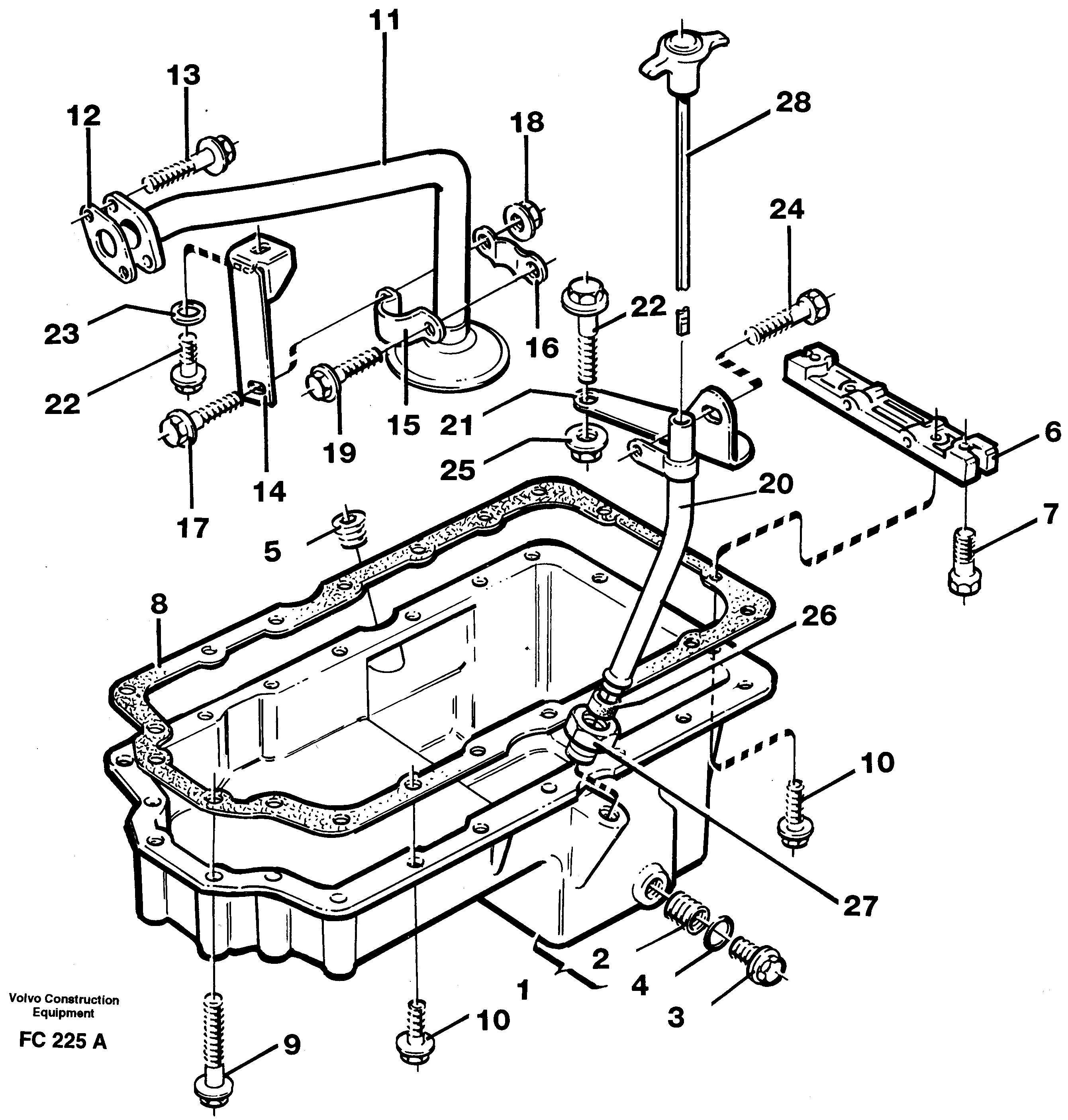 Oil sump — volvo parts diagram