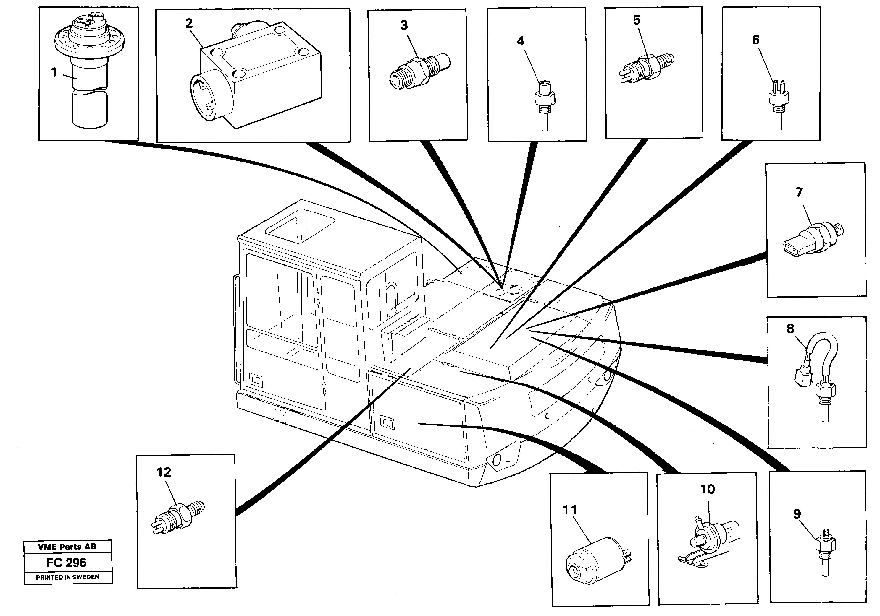 Sensor — volvo parts diagram