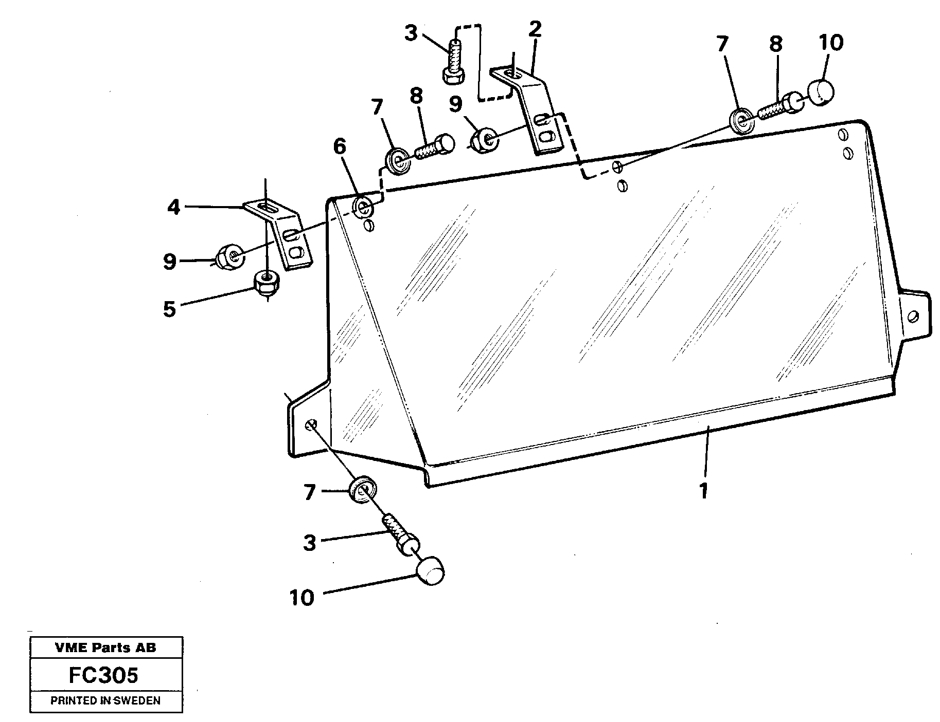 Sun visor,outer  14250635 — volvo parts diagram