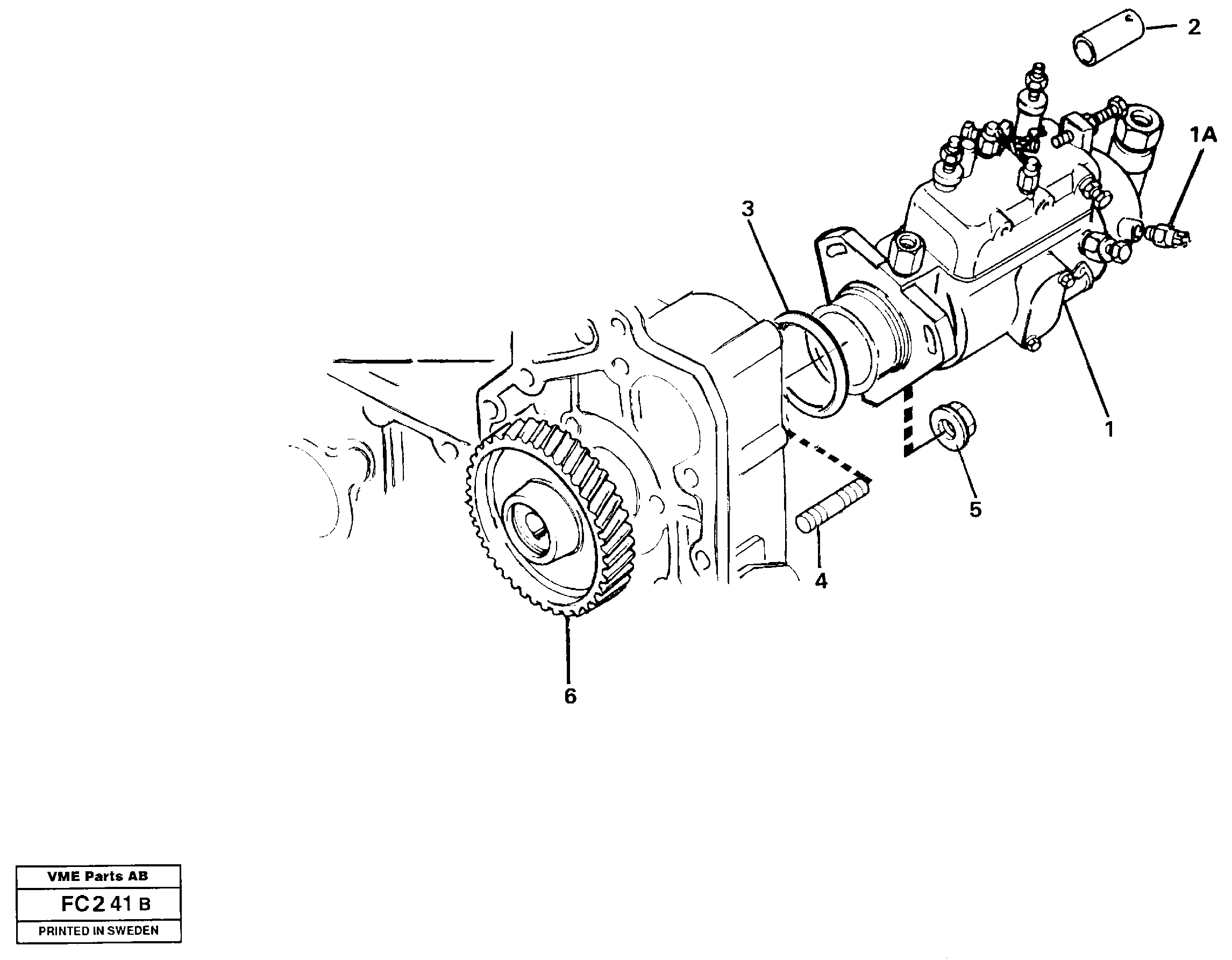 Fuel injection pump, mounting — volvo parts diagram