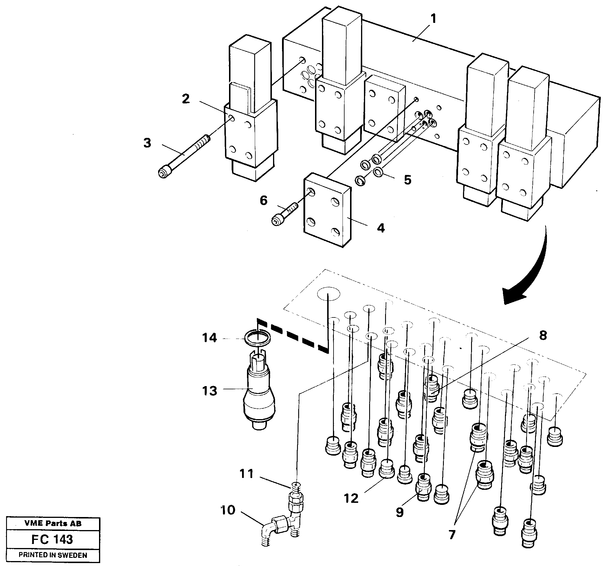 Valve body — volvo parts diagram