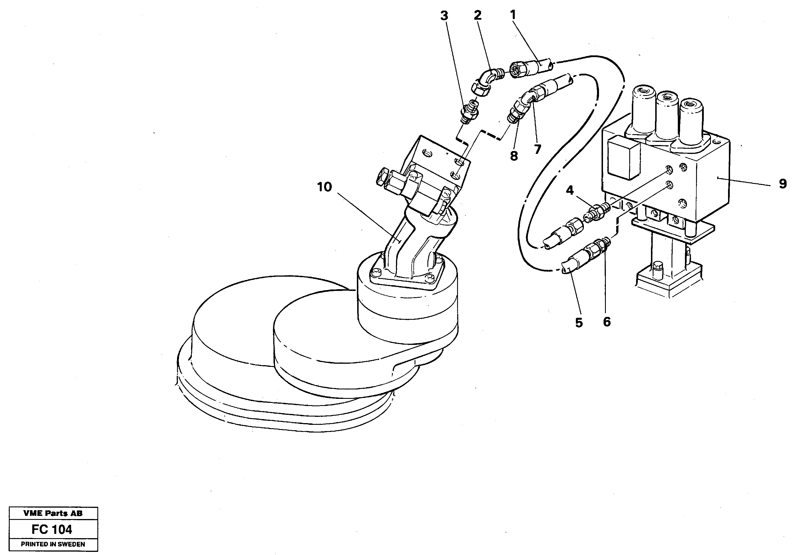Hydralic system,slewing — volvo parts diagram