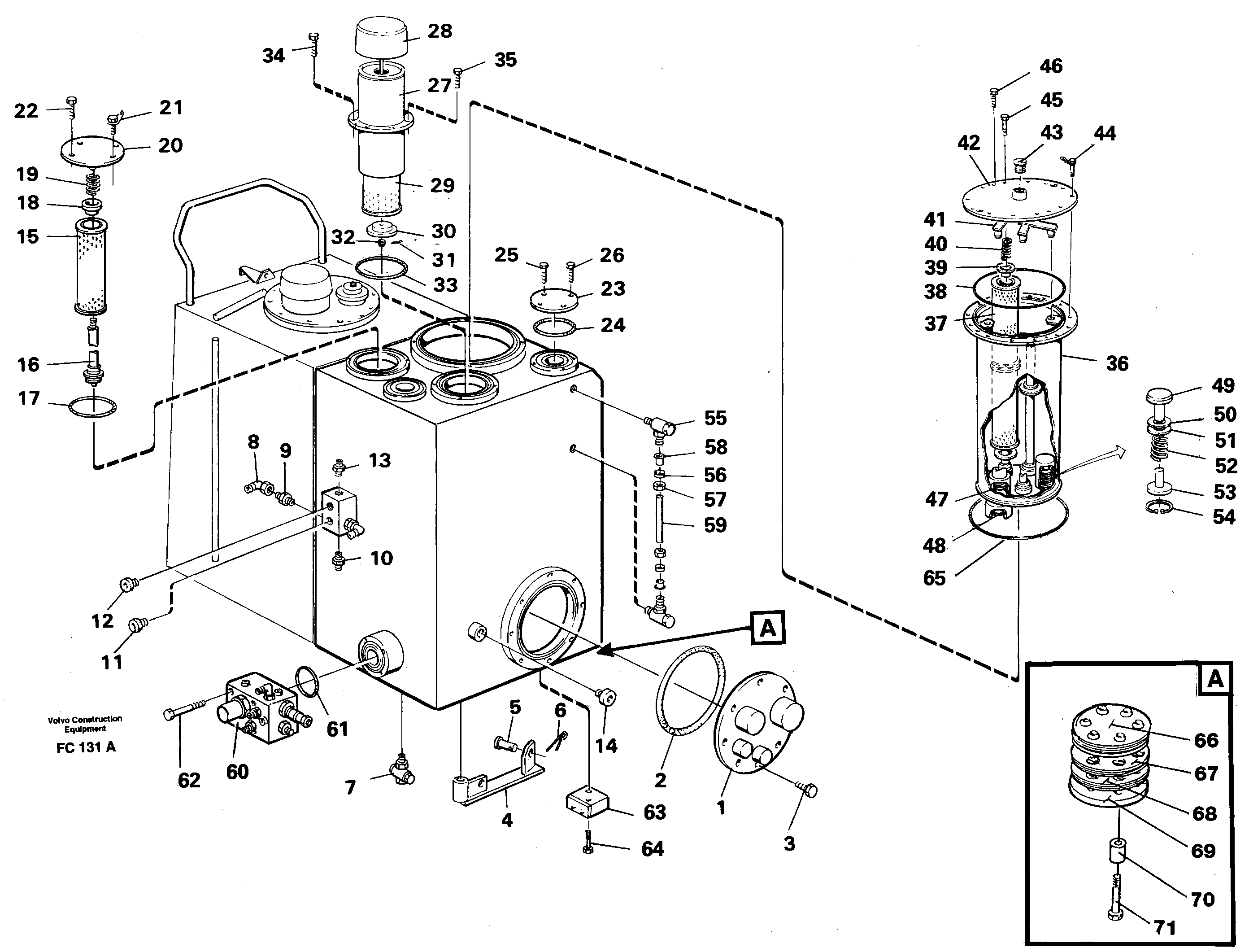 Hydraulic oil tank — volvo parts diagram