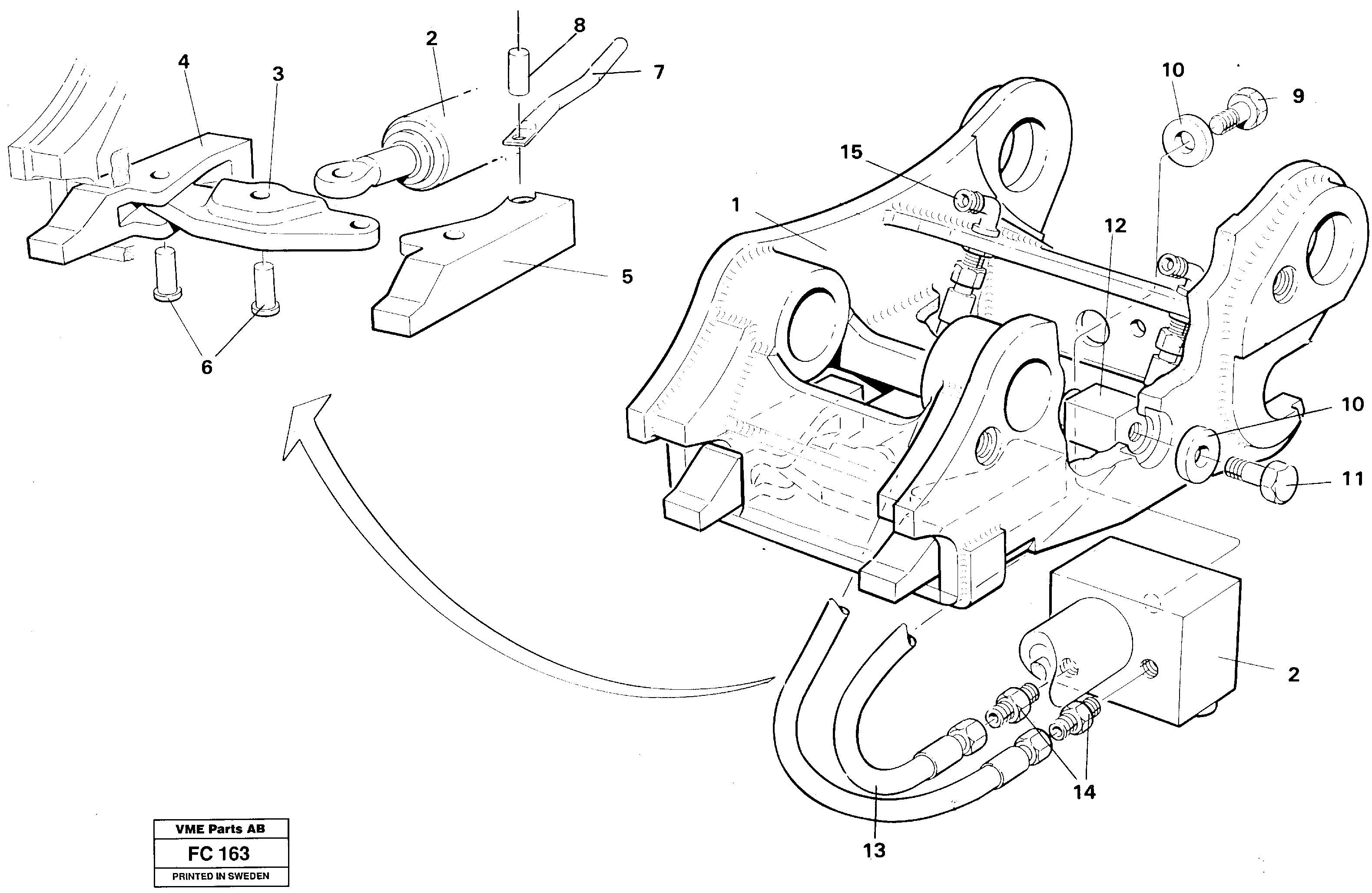 Quickfit, hydraulic  14259264 — volvo parts diagram