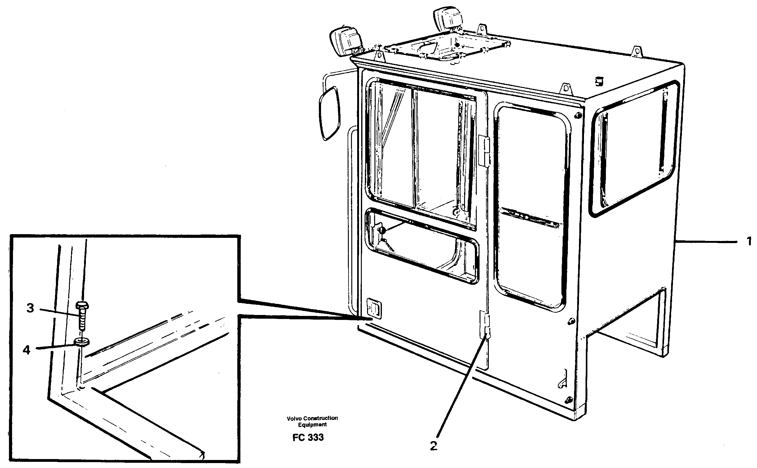 Operator's cab — volvo parts diagram