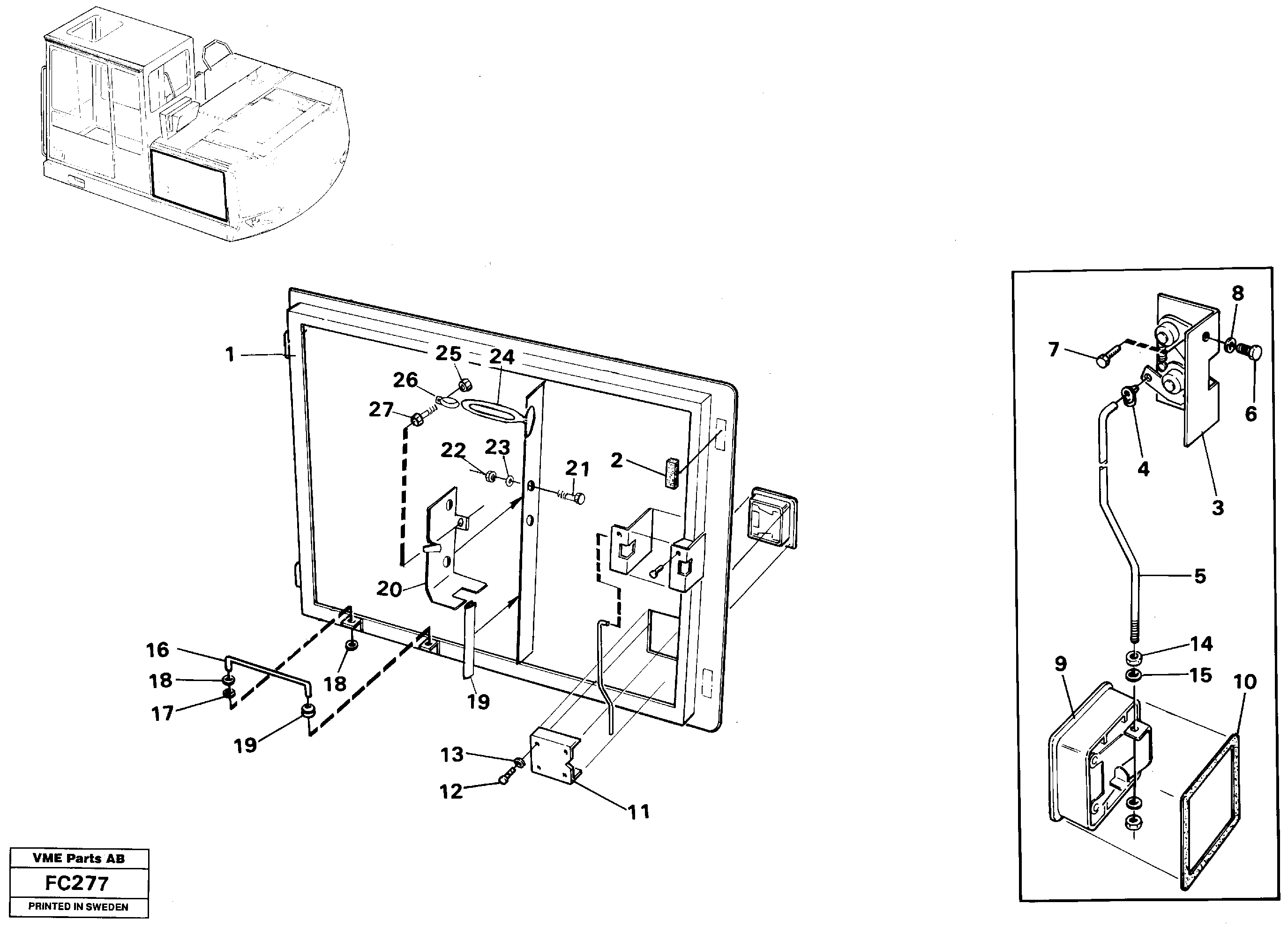 Door, valve housing — volvo parts diagram