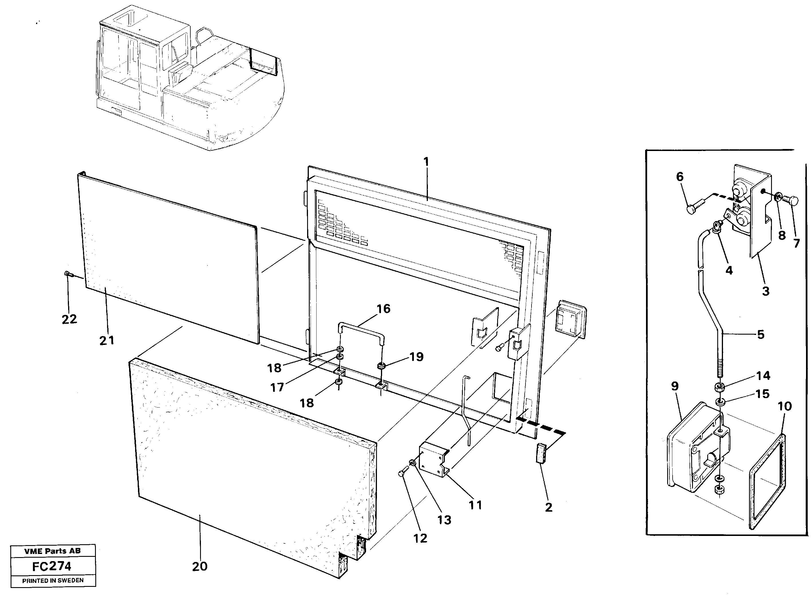 Door, tank pumps — volvo parts diagram