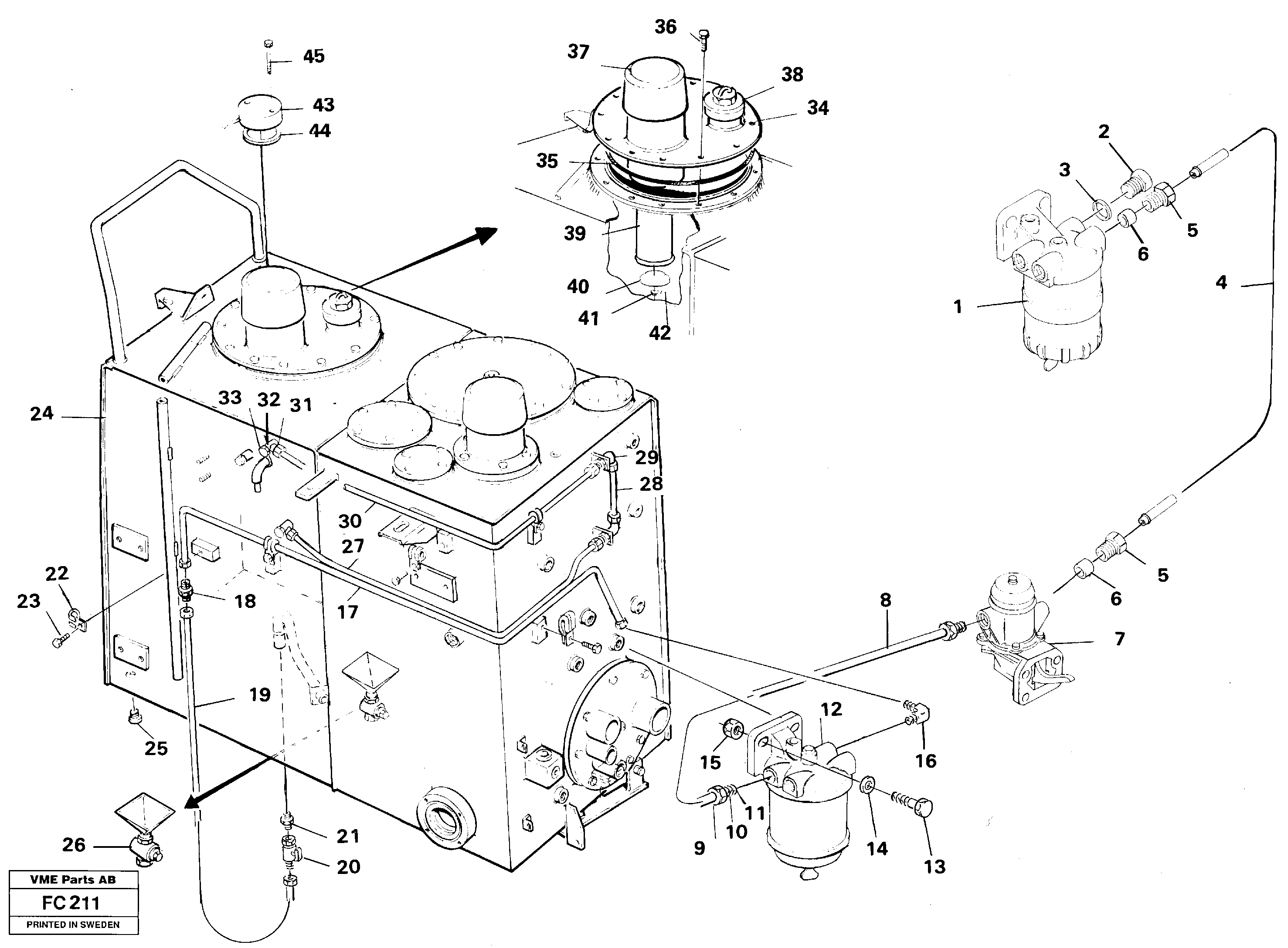 Fueltank - fuelpump — volvo parts diagram