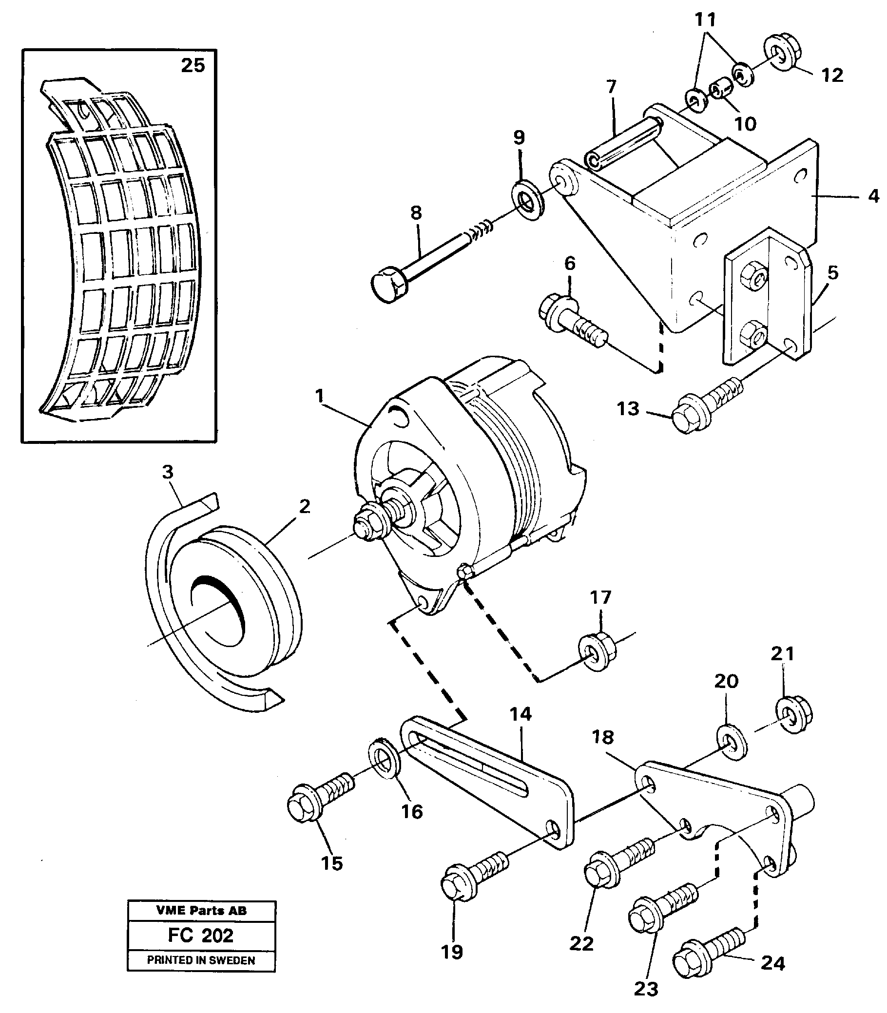 Alternator, assembly — volvo parts diagram