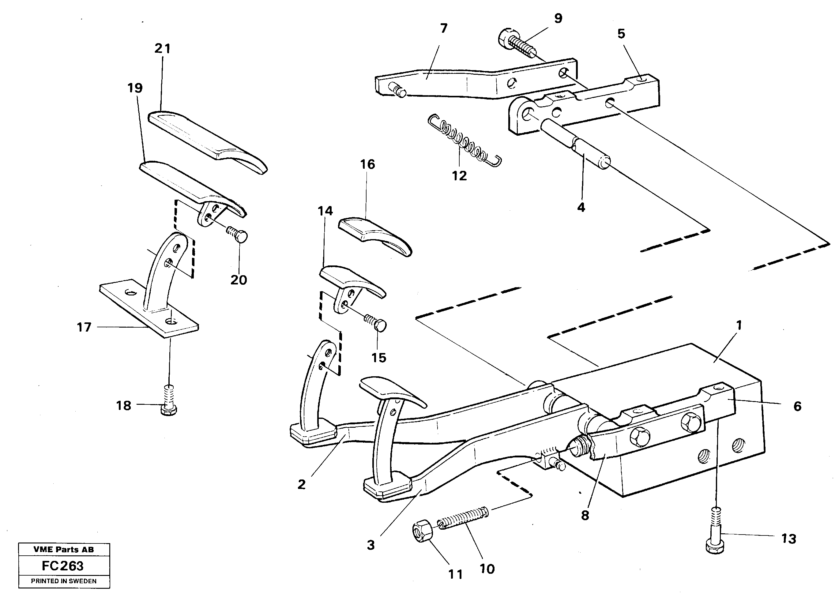 Pedal valve with foot rest — volvo parts diagram