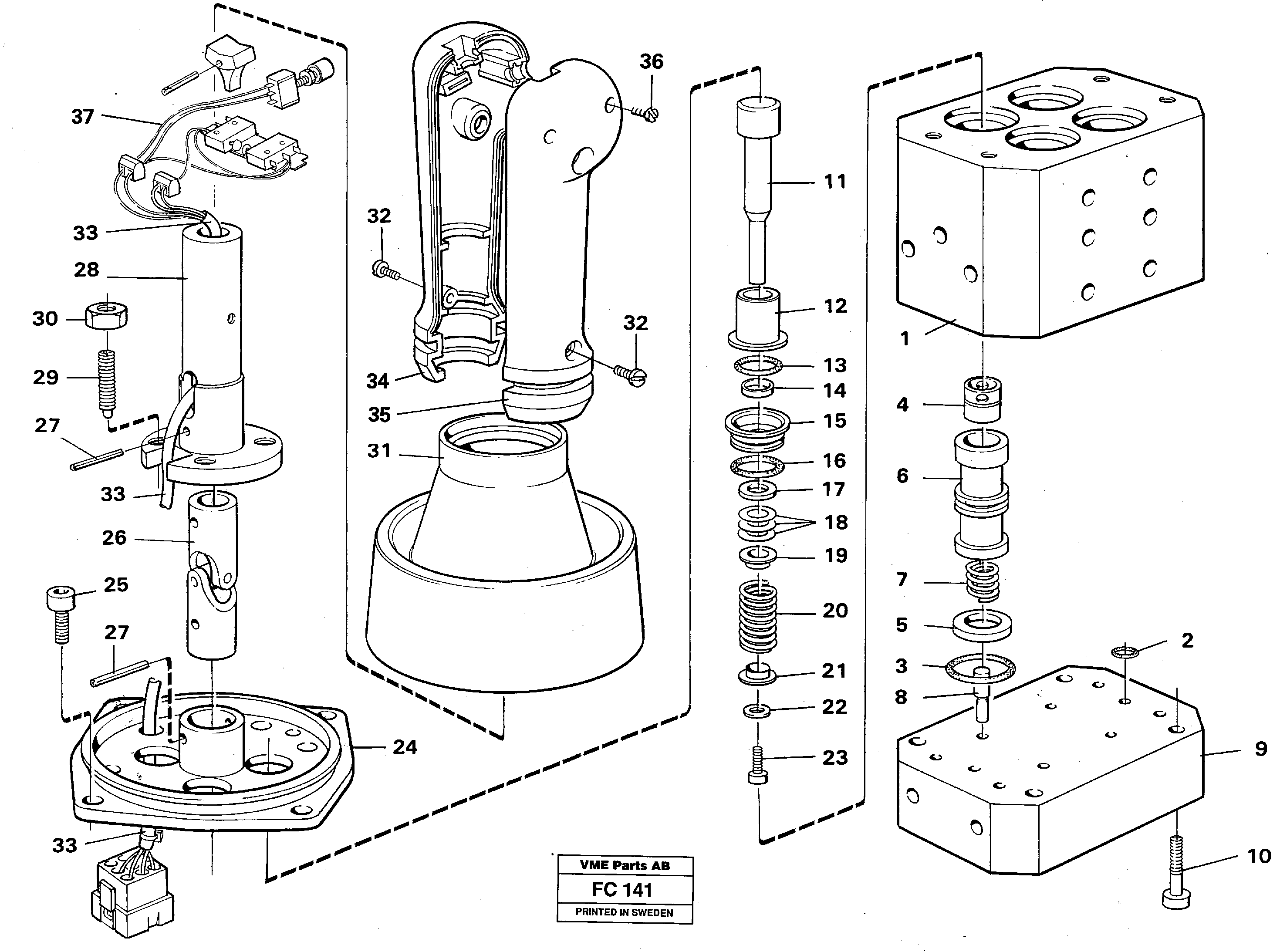 Control pressure valve — volvo parts diagram