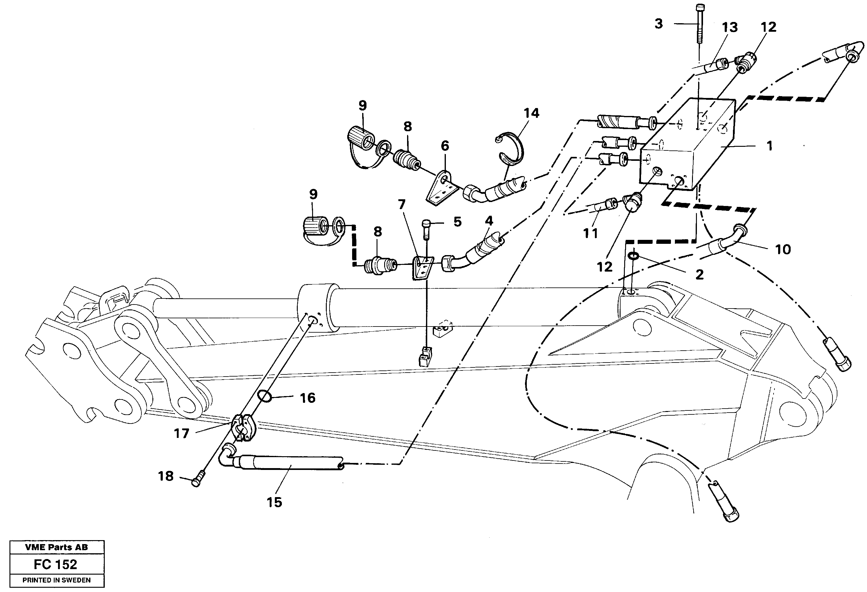 Grab bucket,equipment, dipper arm  14262401 14259547 — volvo parts diagram