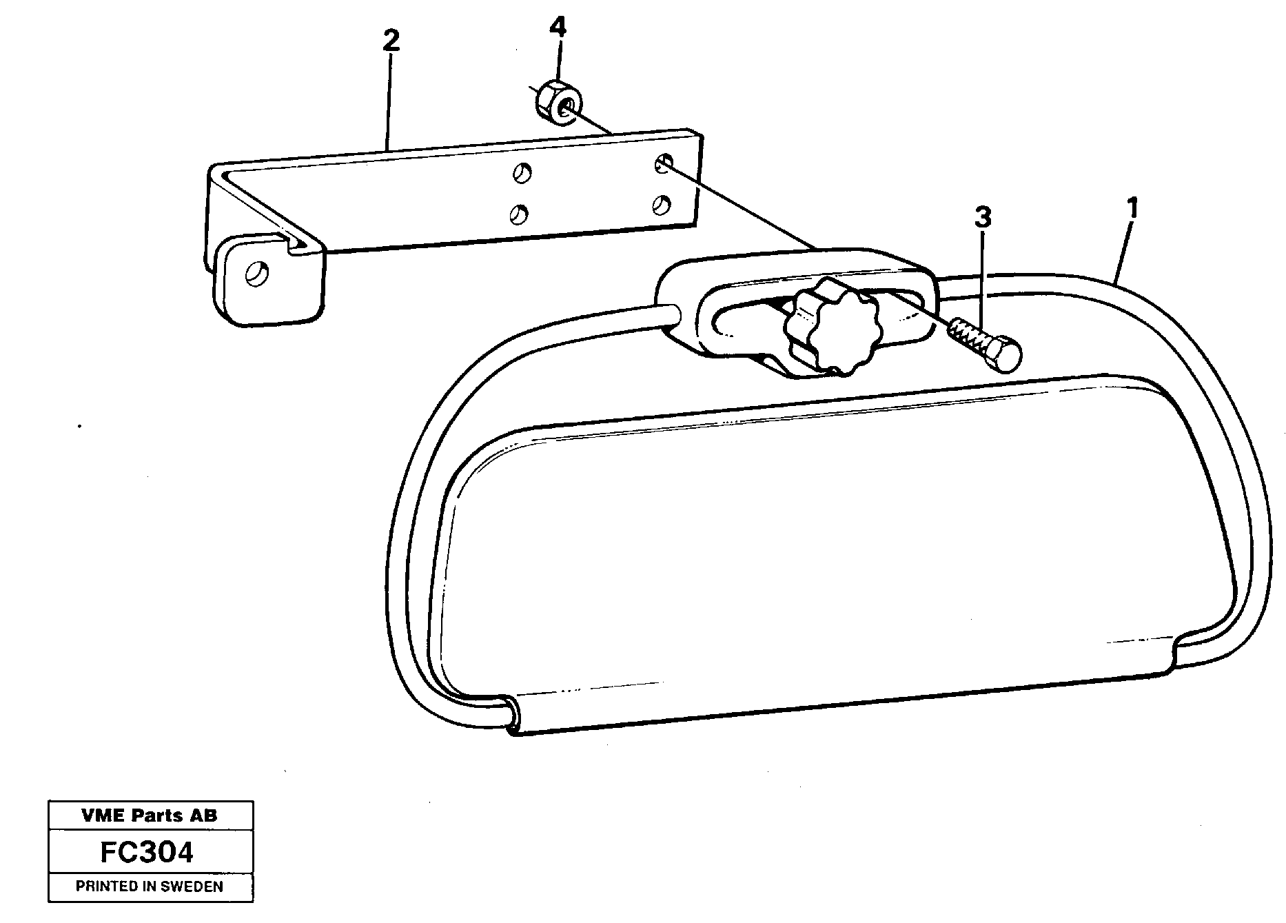 Sun visor  14247059,STD SER NO 73- — volvo parts diagram