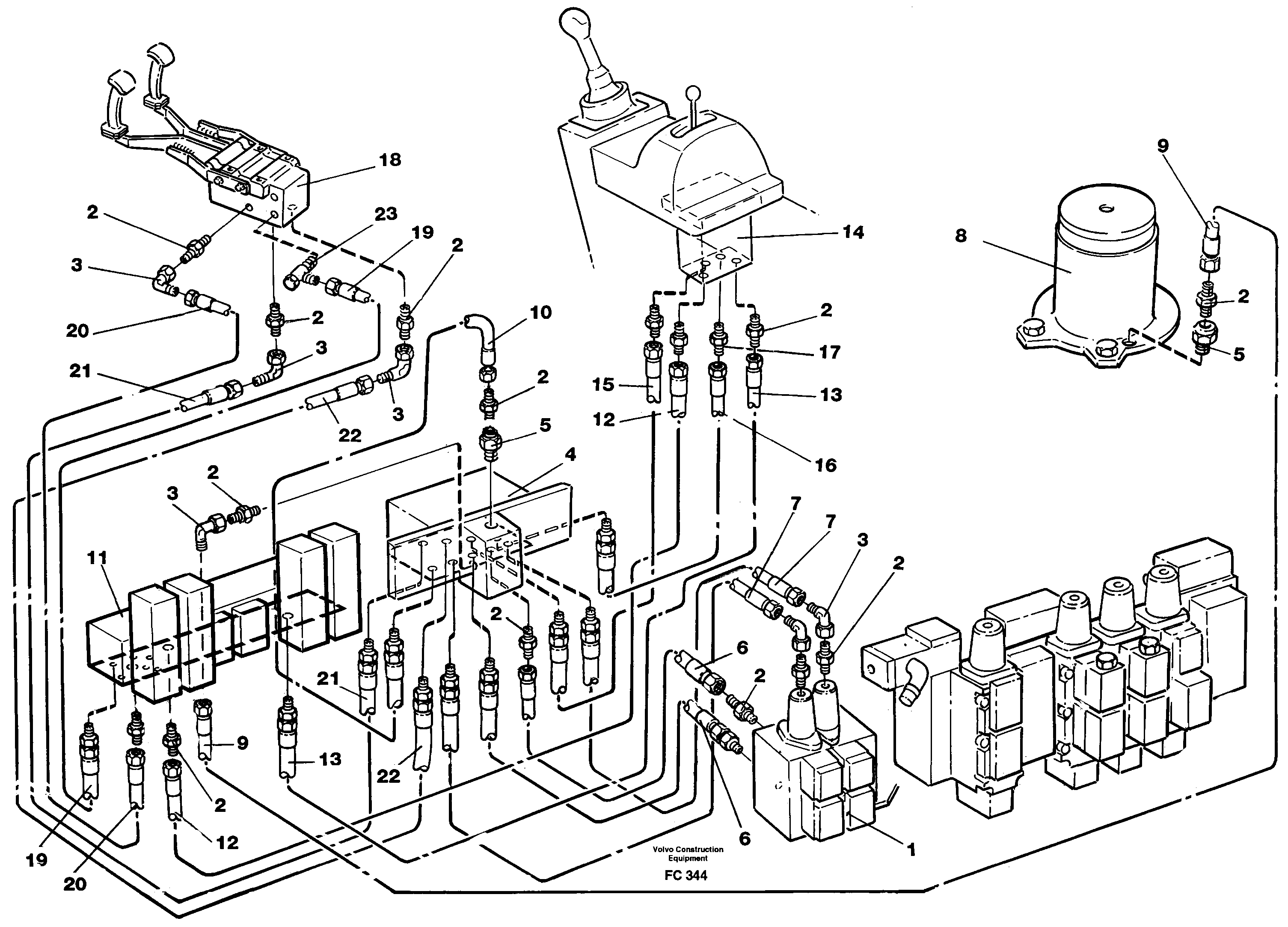 Servohydraulik, travel — volvo parts diagram