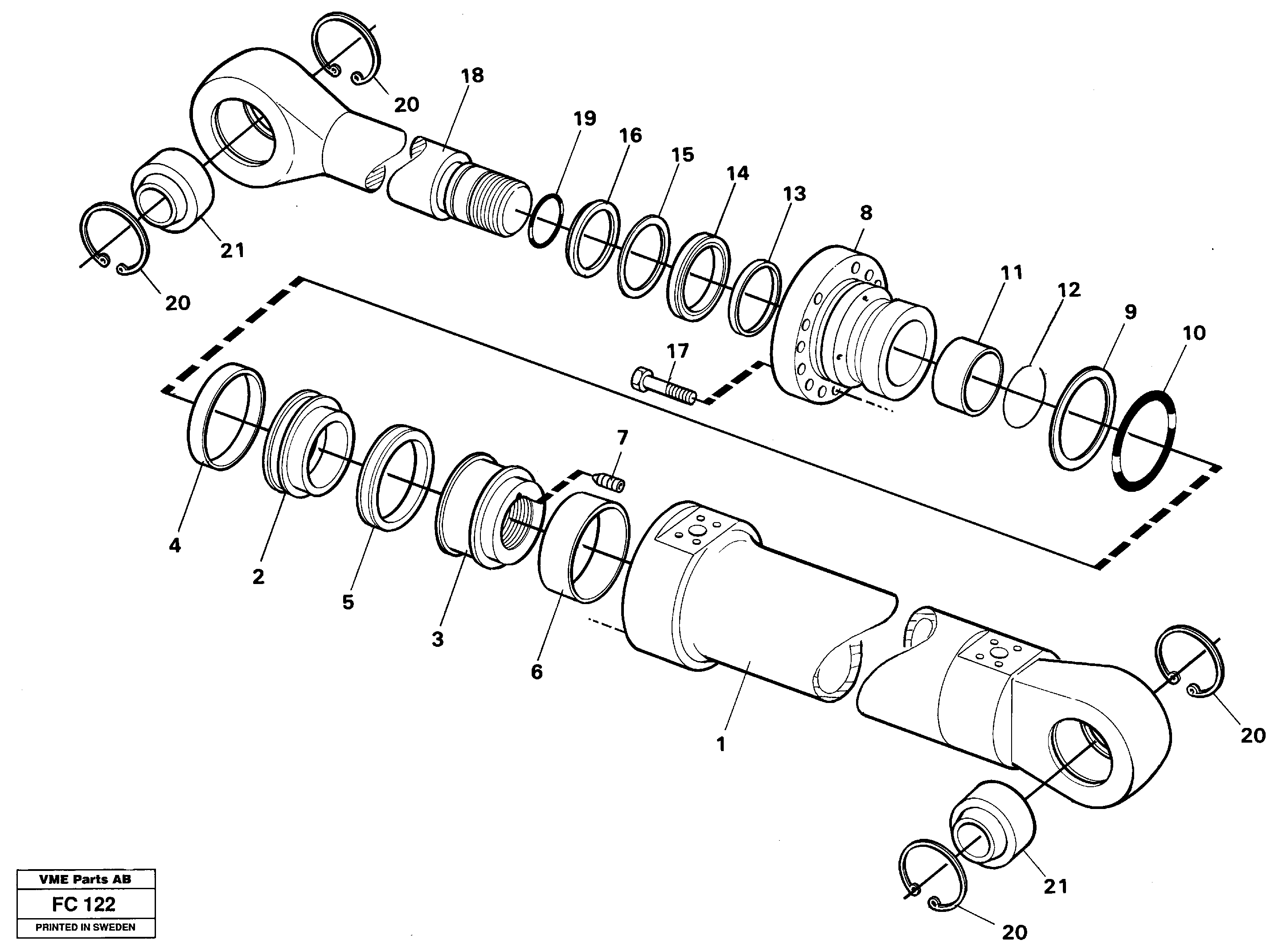 Boom cylinder — volvo parts diagram