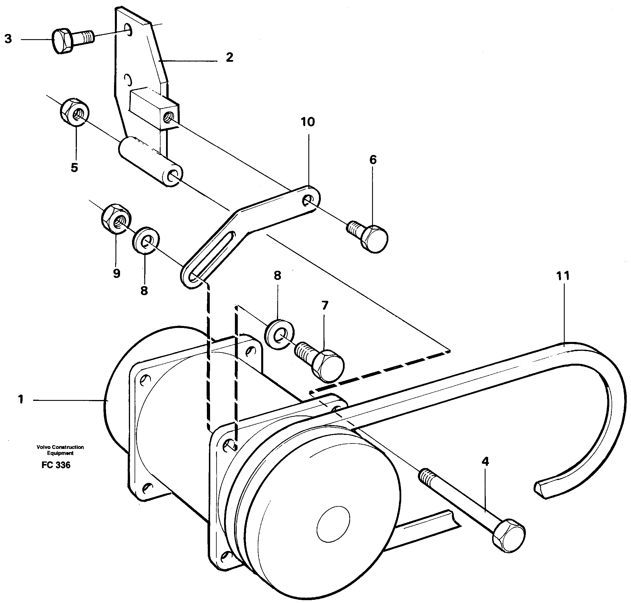 Compressor with fitting parts cooling agent R12  14259329 SER NO -16 — volvo parts diagram
