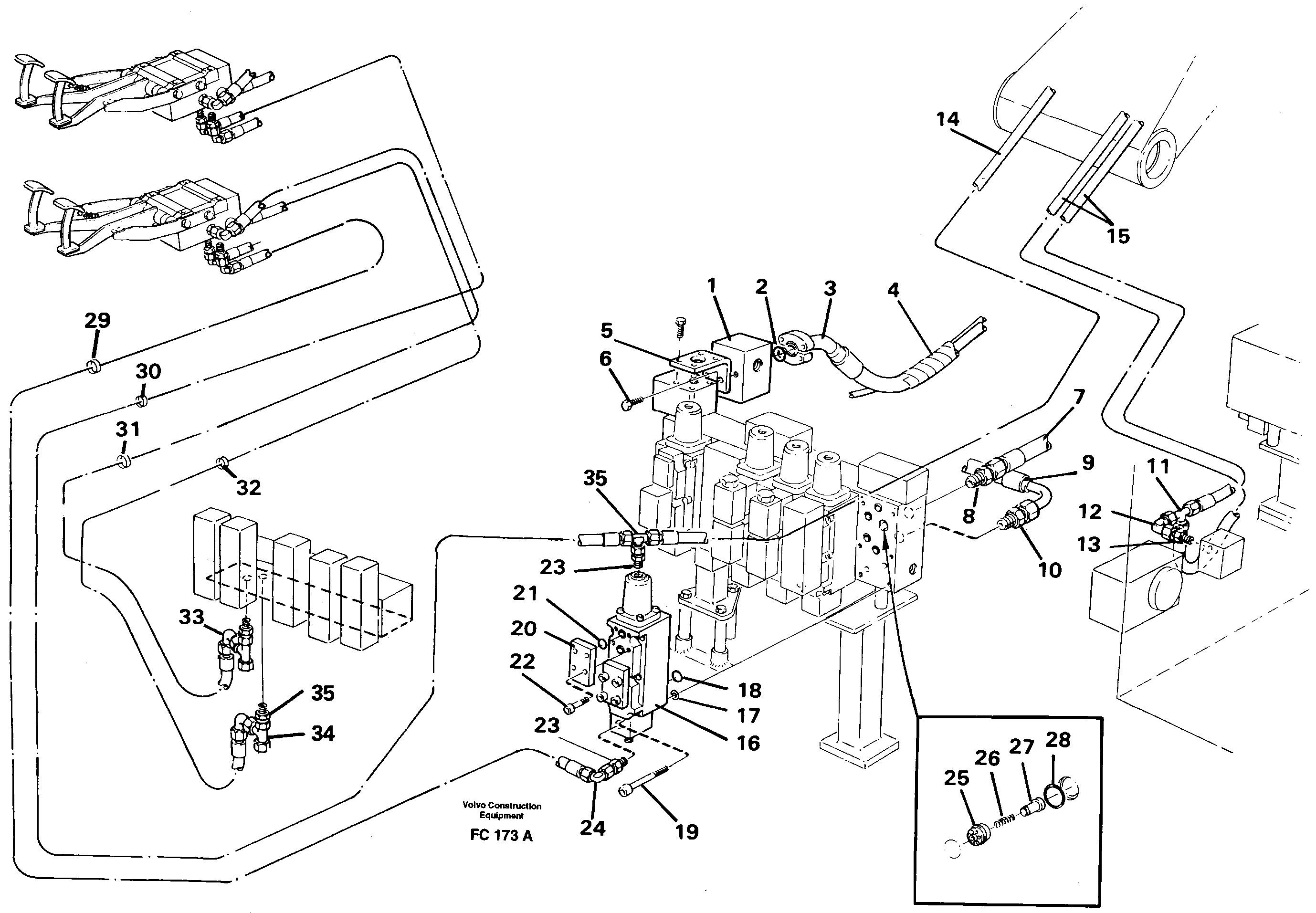 Adjustable boomhydr, base machine  14258255 — volvo parts diagram