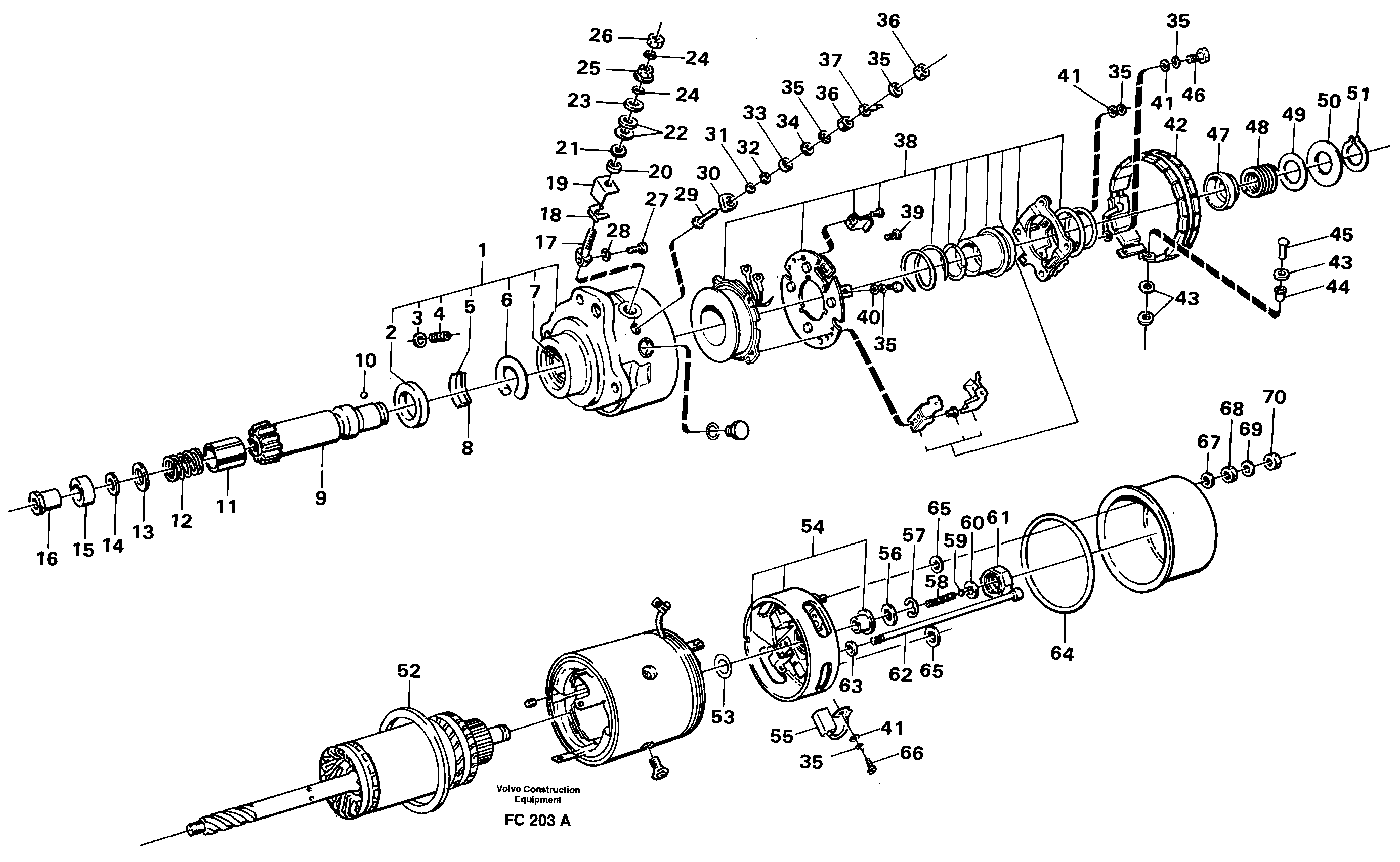 Starter motor — volvo parts diagram