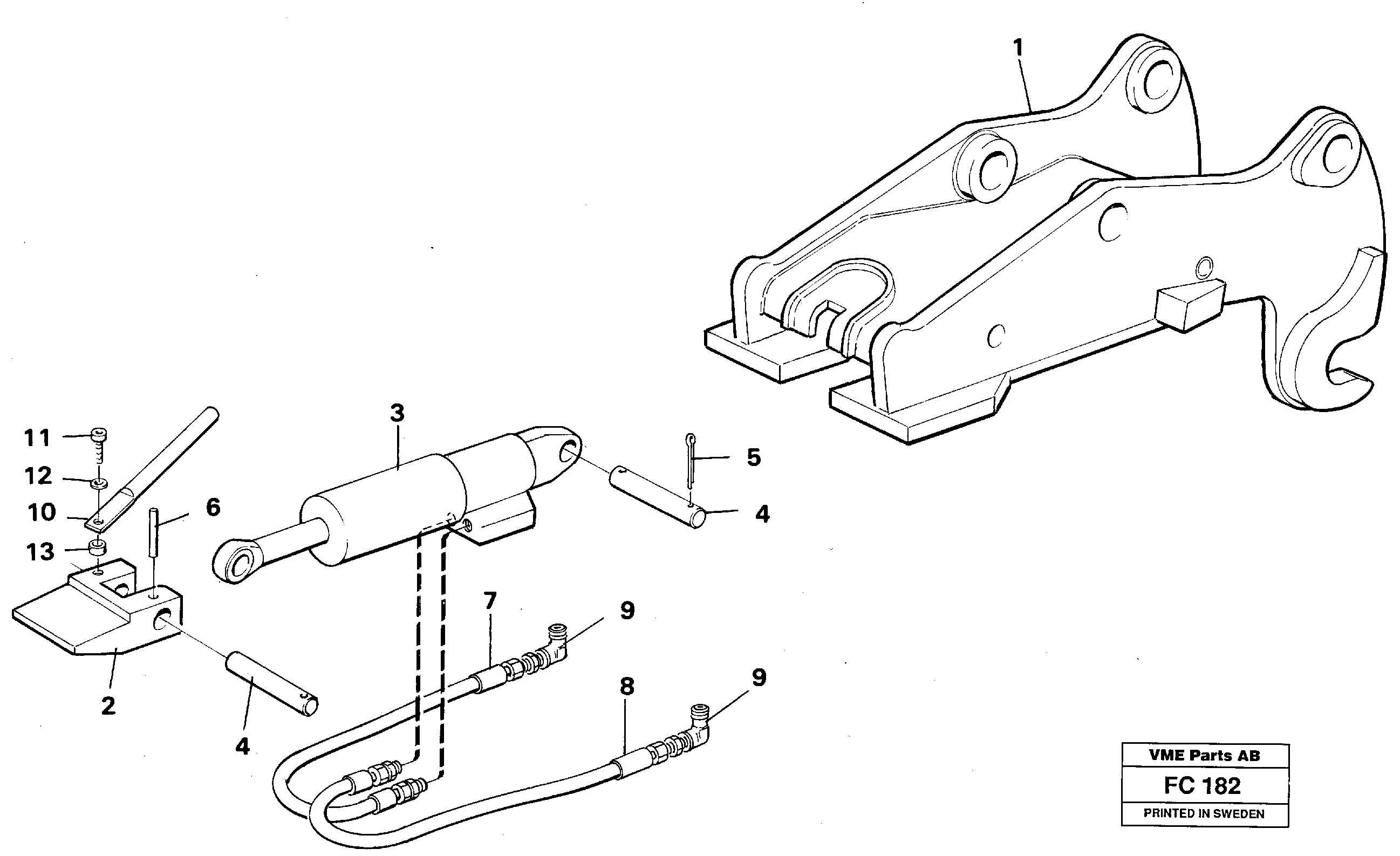 Quickfit, hydraulic  14262415 — volvo parts diagram
