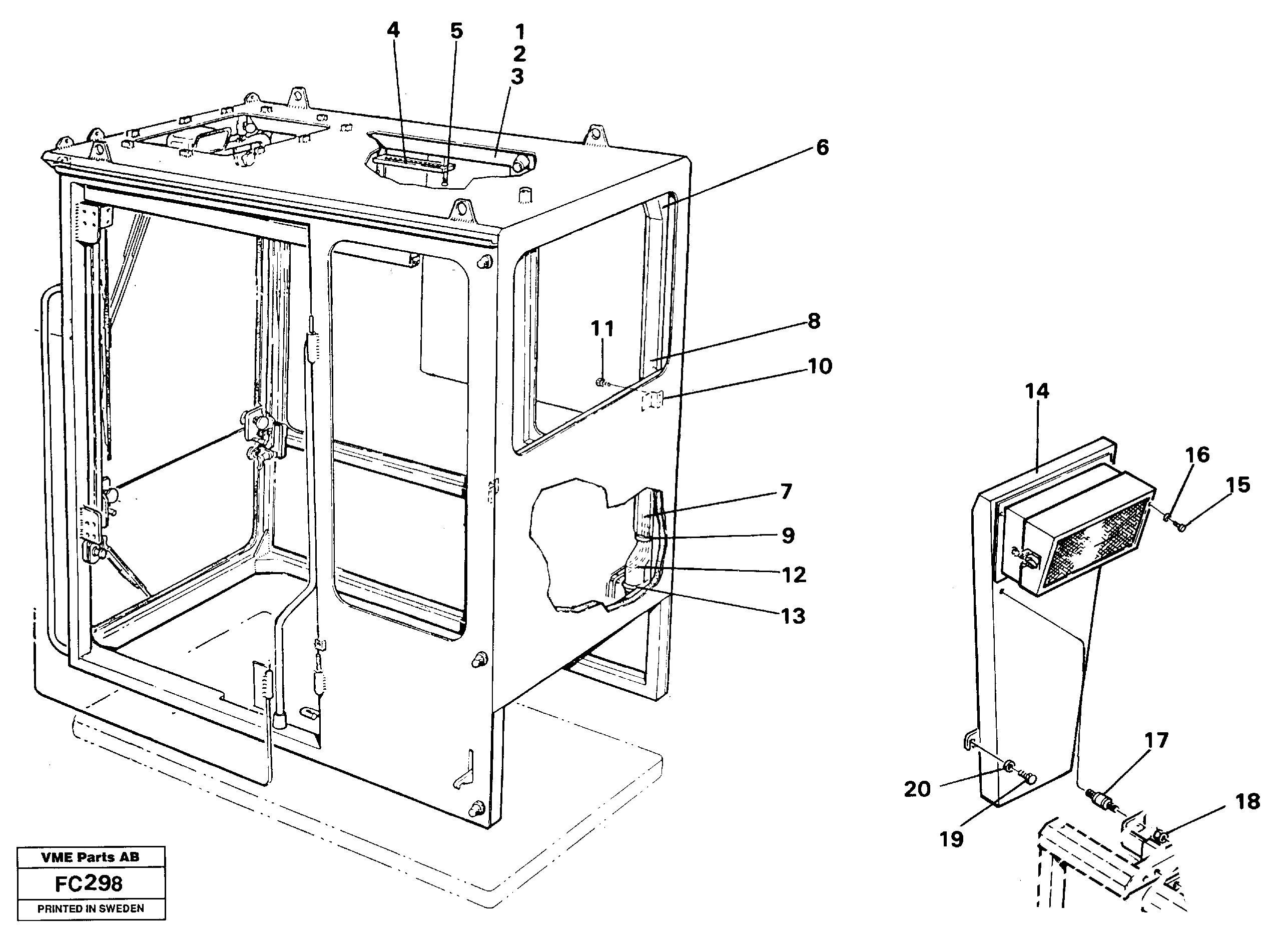 Air duct,cab — volvo parts diagram