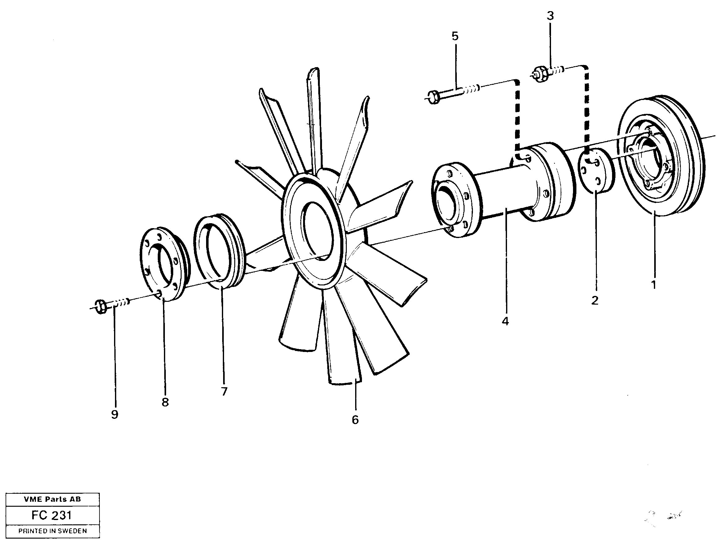 Fan — volvo parts diagram