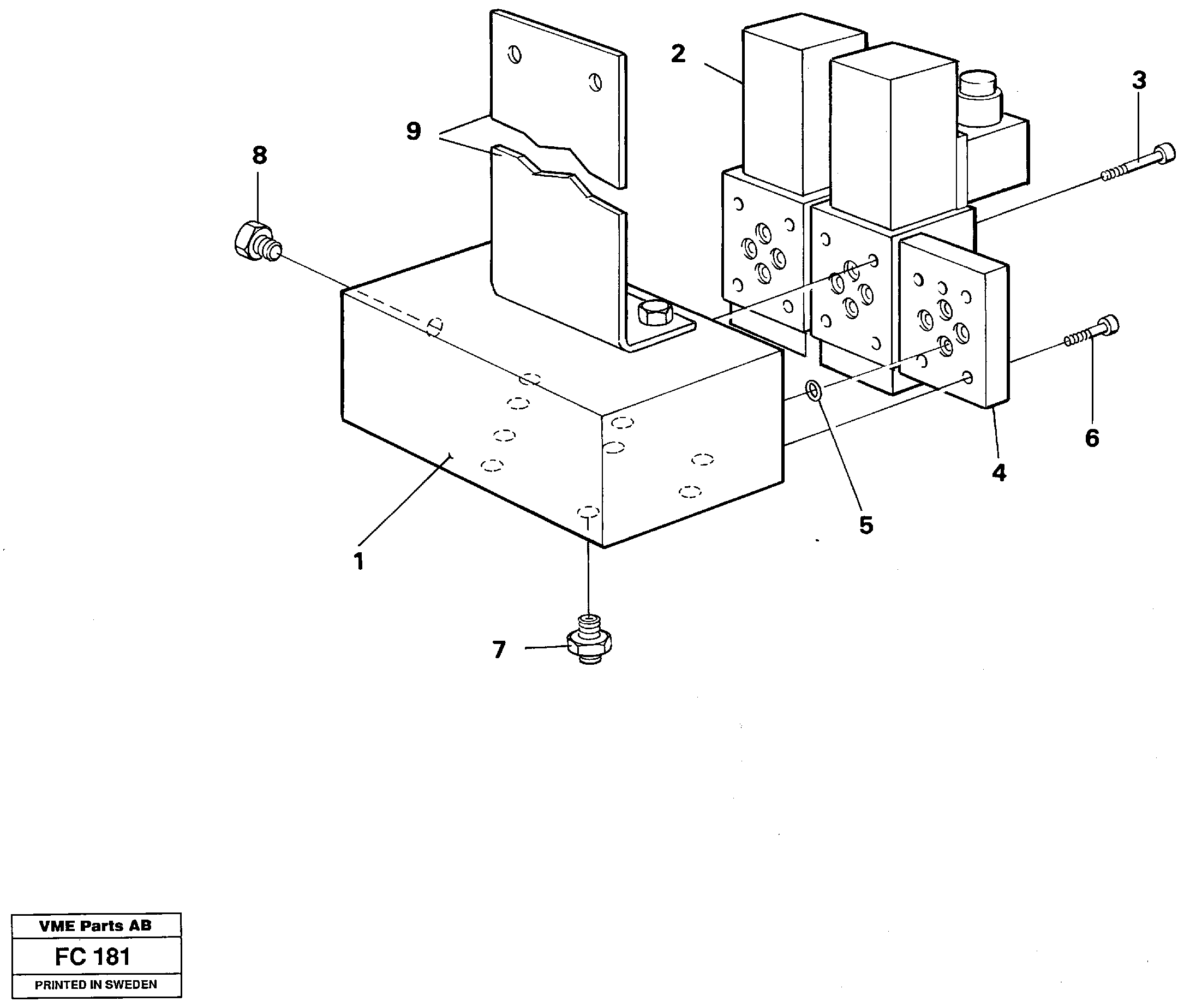 Electric valve block — volvo parts diagram