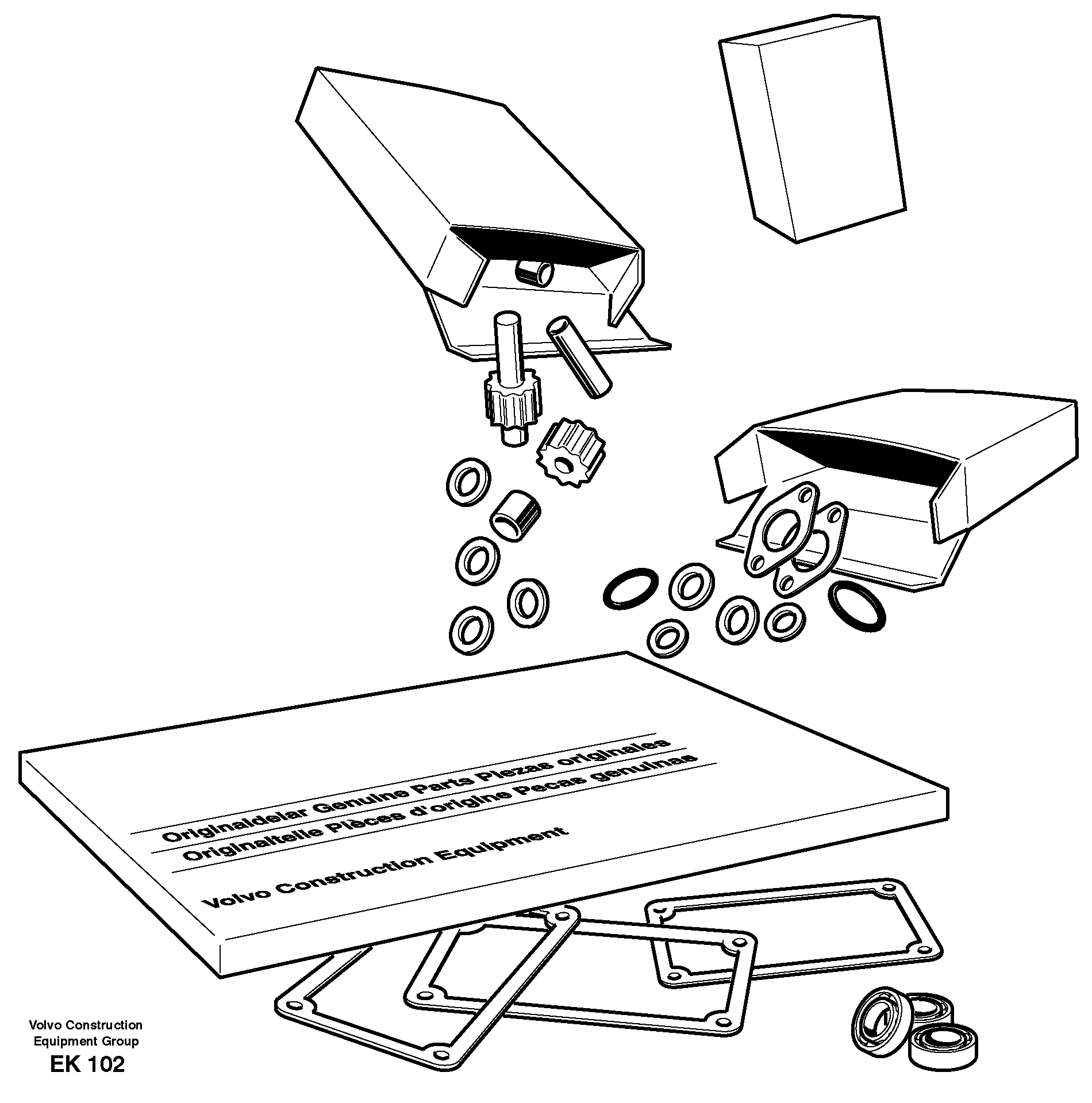 Repair kits for engine — volvo parts diagram