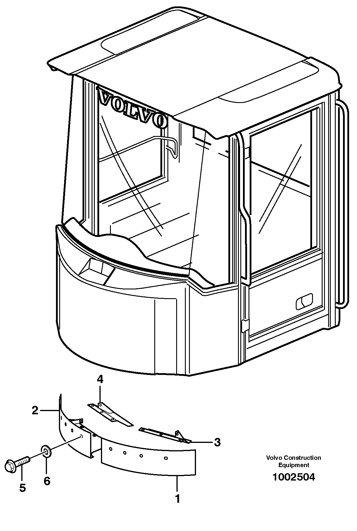 Cover plates under cab 82262 — volvo parts diagram