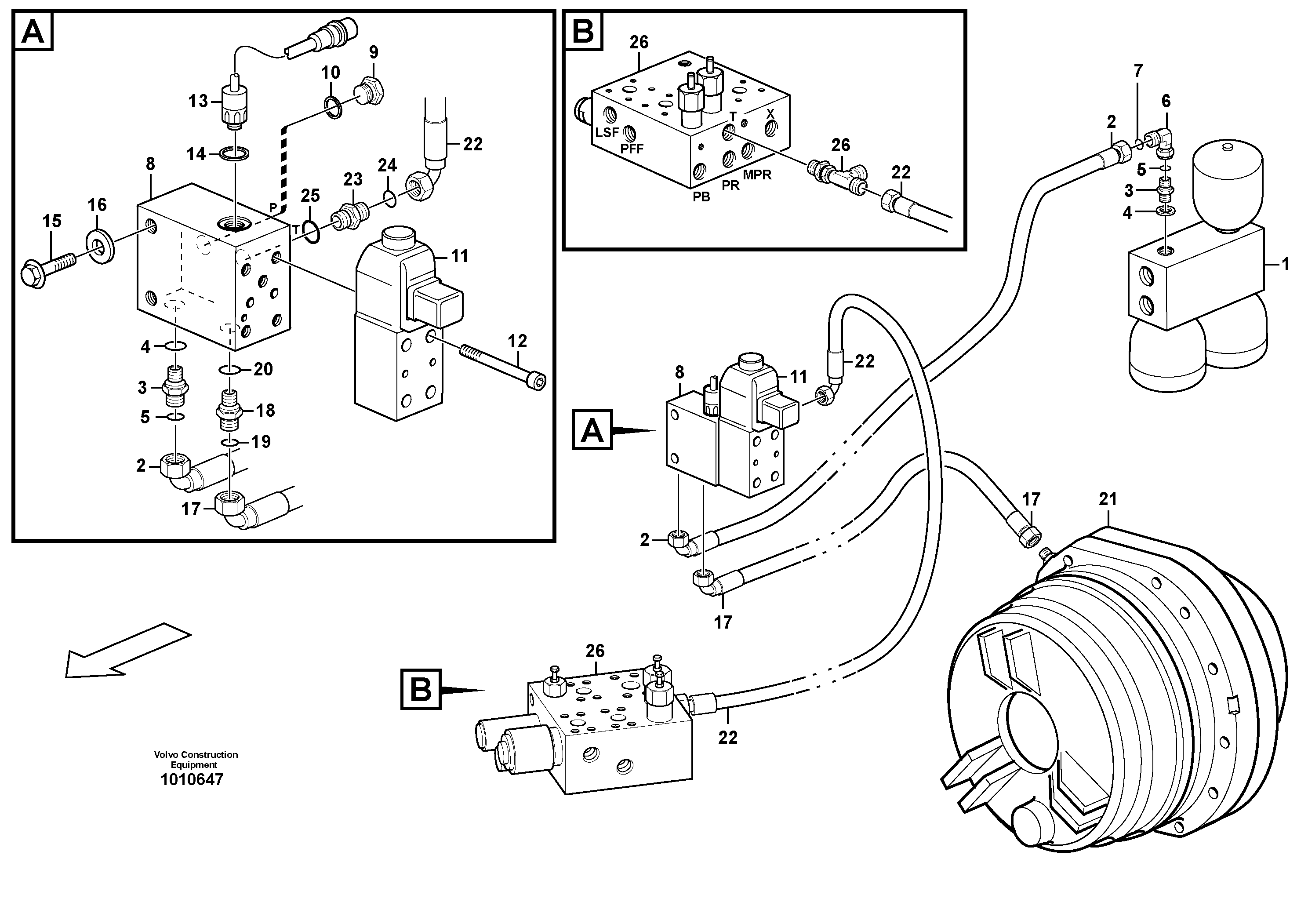 Parking brake — volvo parts diagram