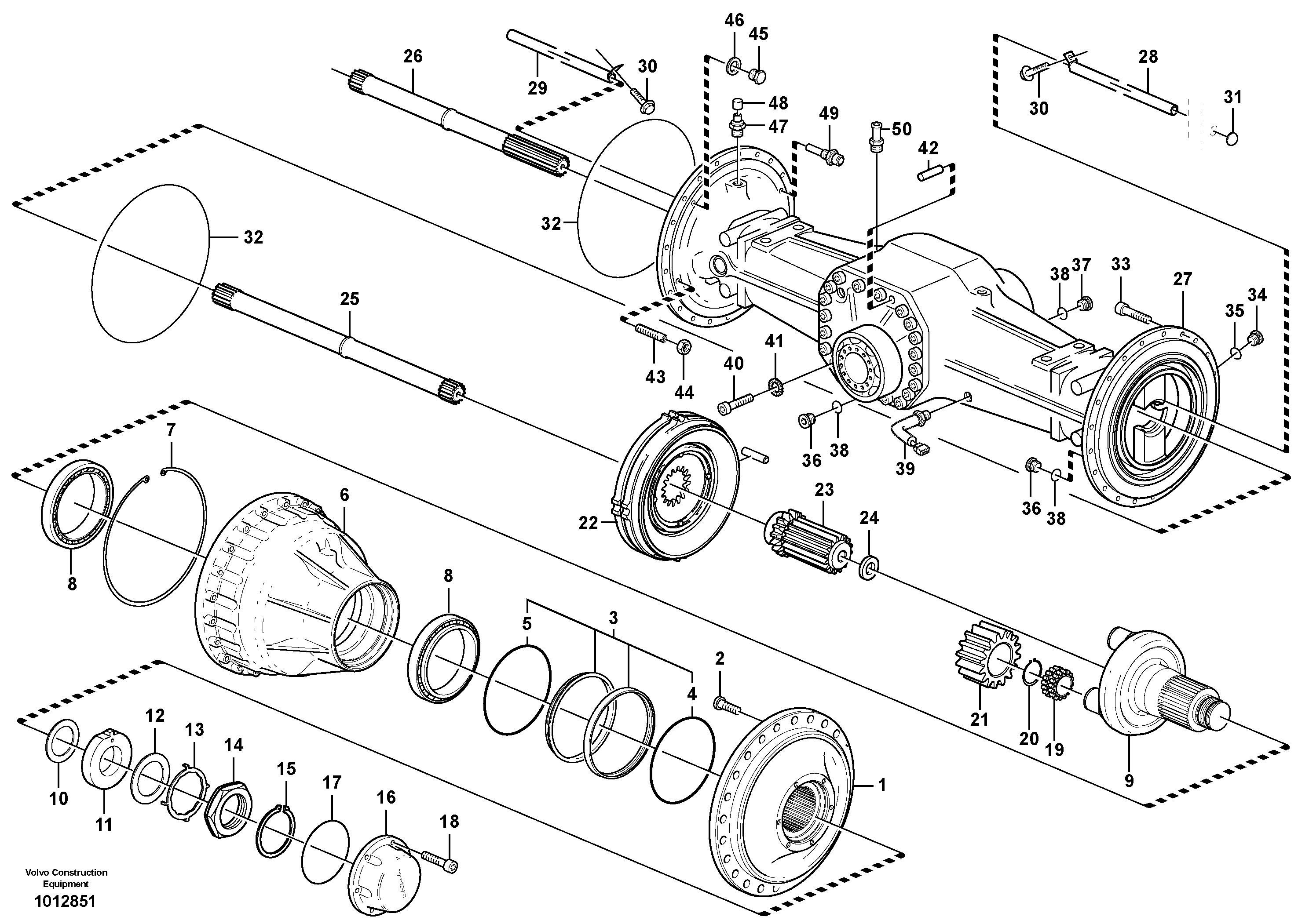 Planetary axle, rear 23948 — volvo parts diagram