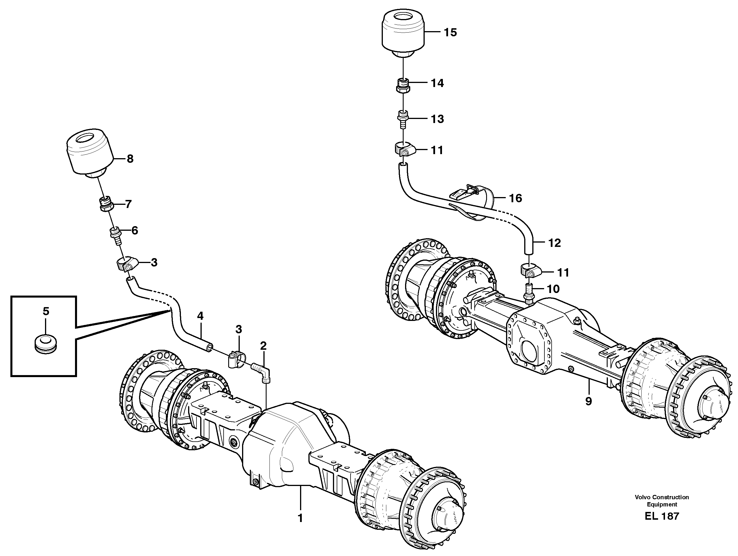 Venting, planet shafts — volvo parts diagram