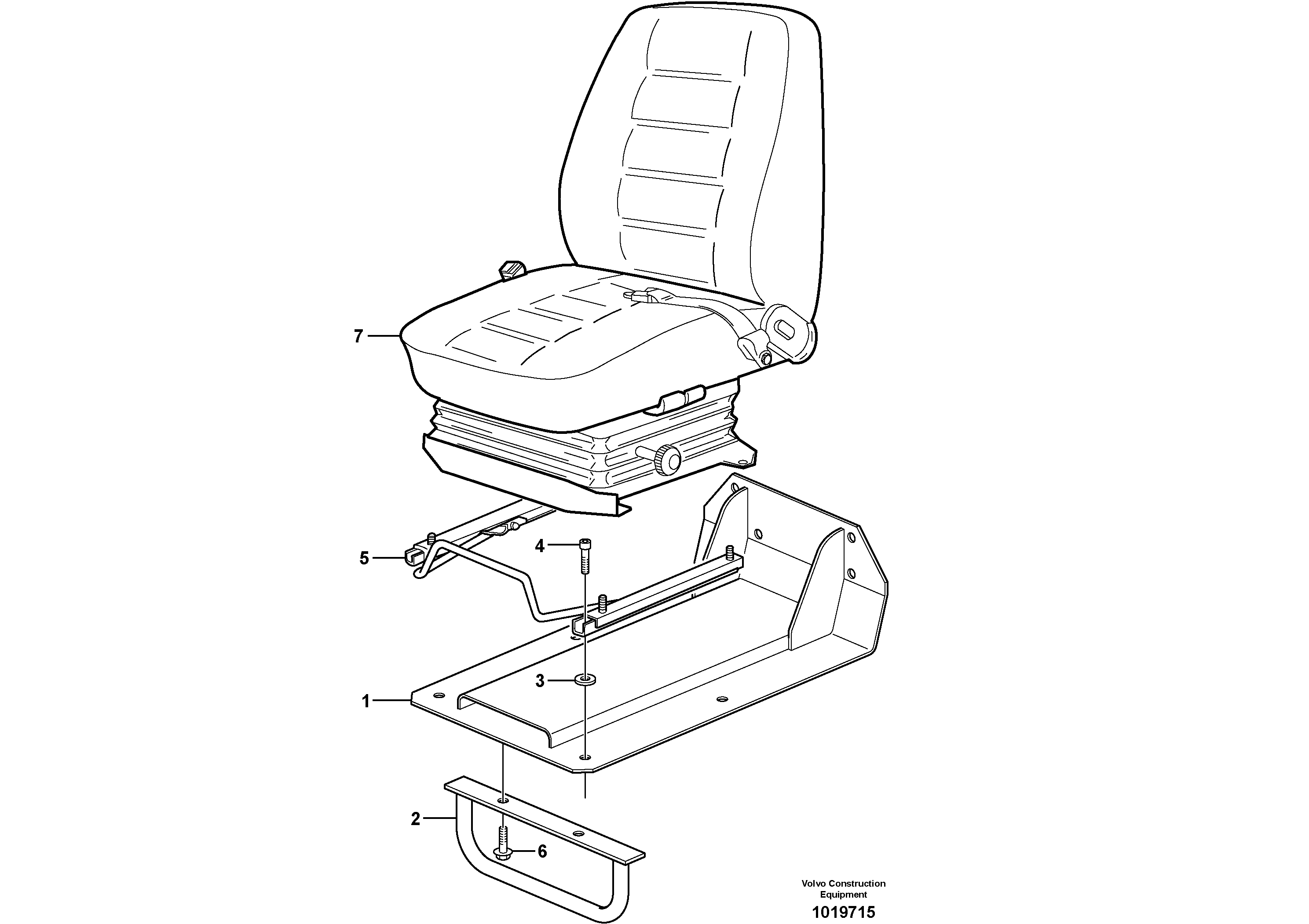 Driver's seat with fitting parts.  83070 — volvo parts diagram