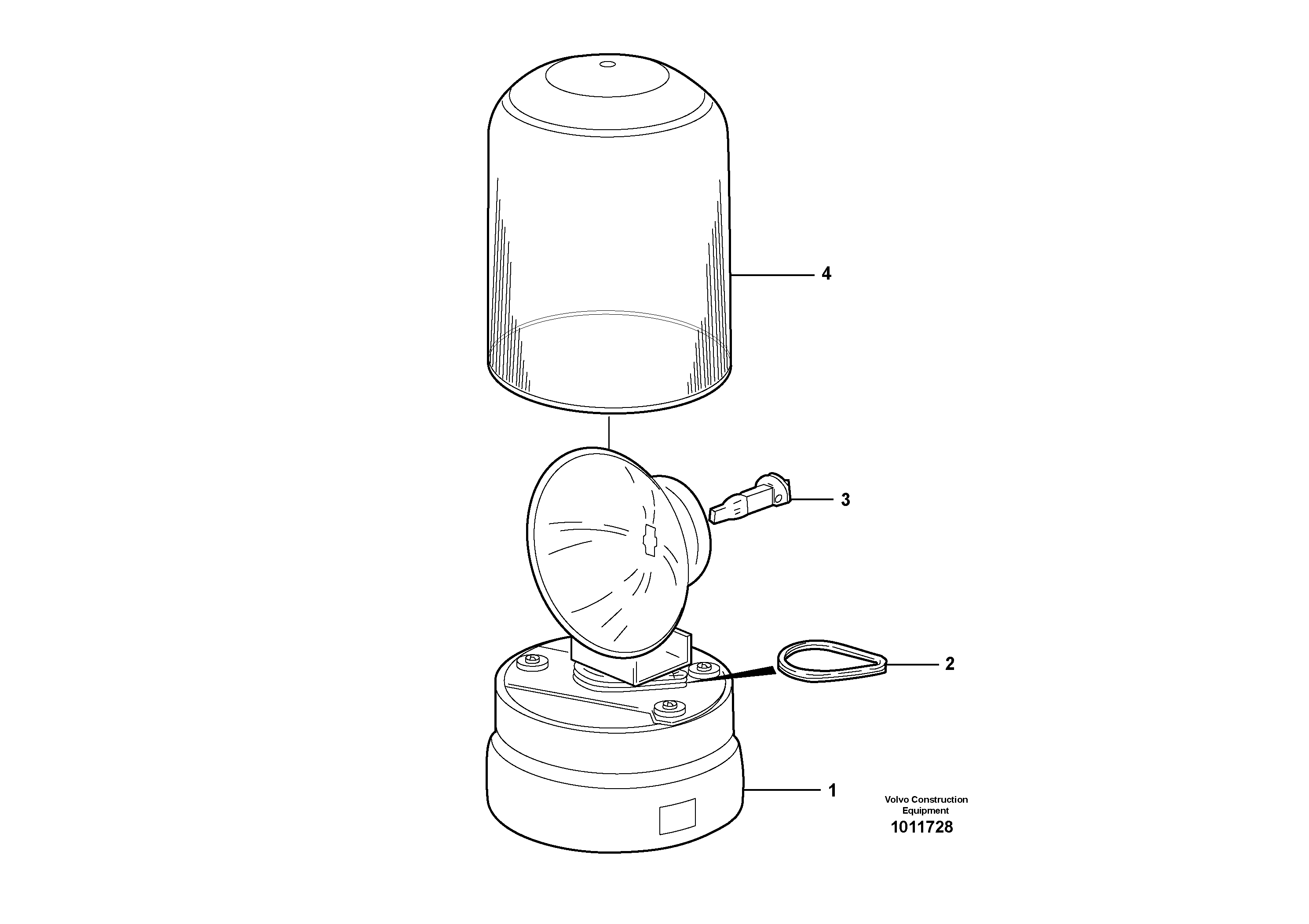 Rotating beacon. 93799 — volvo parts diagram