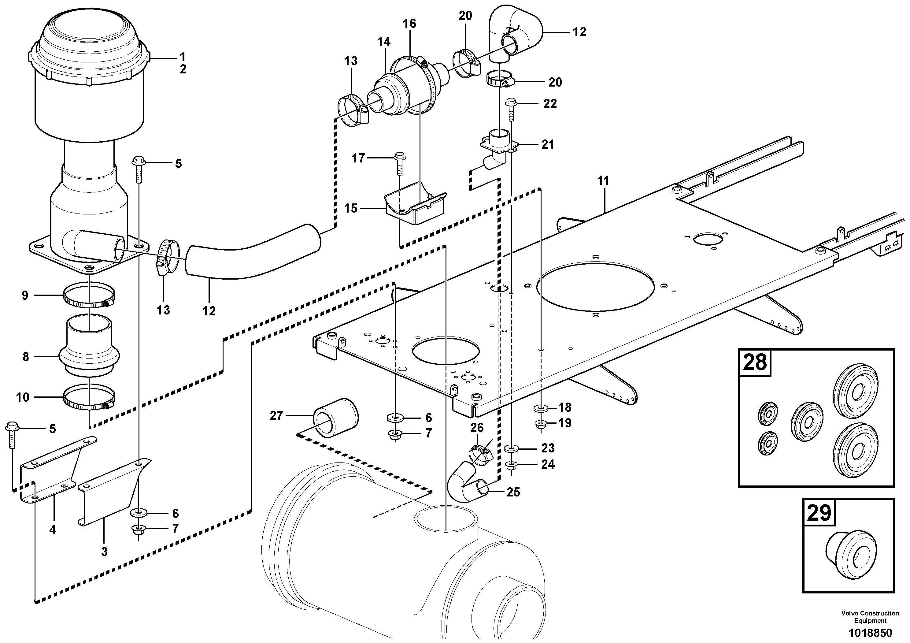 Precleaner. 83429 — volvo parts diagram