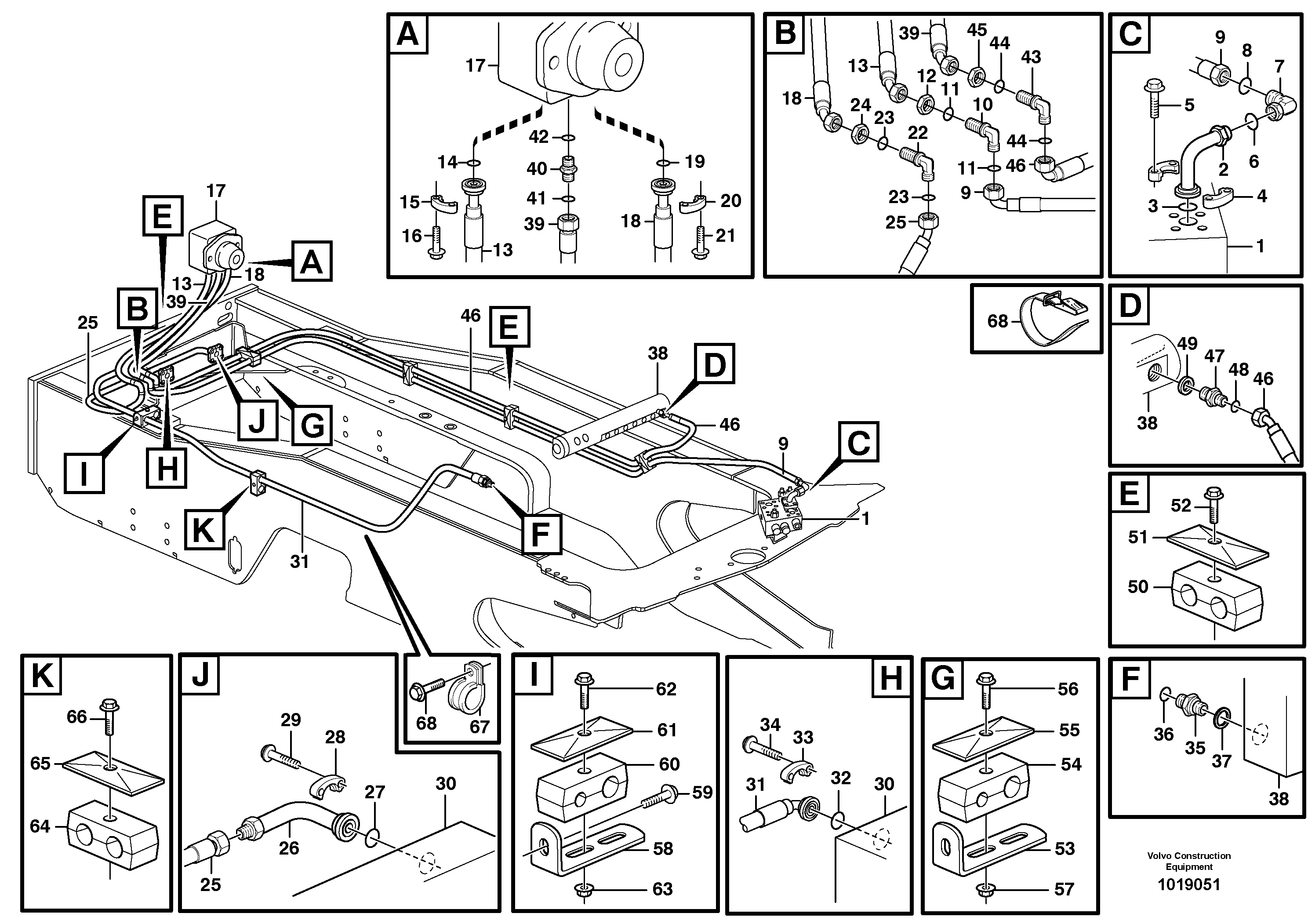 Hoses to fan drive — volvo parts diagram