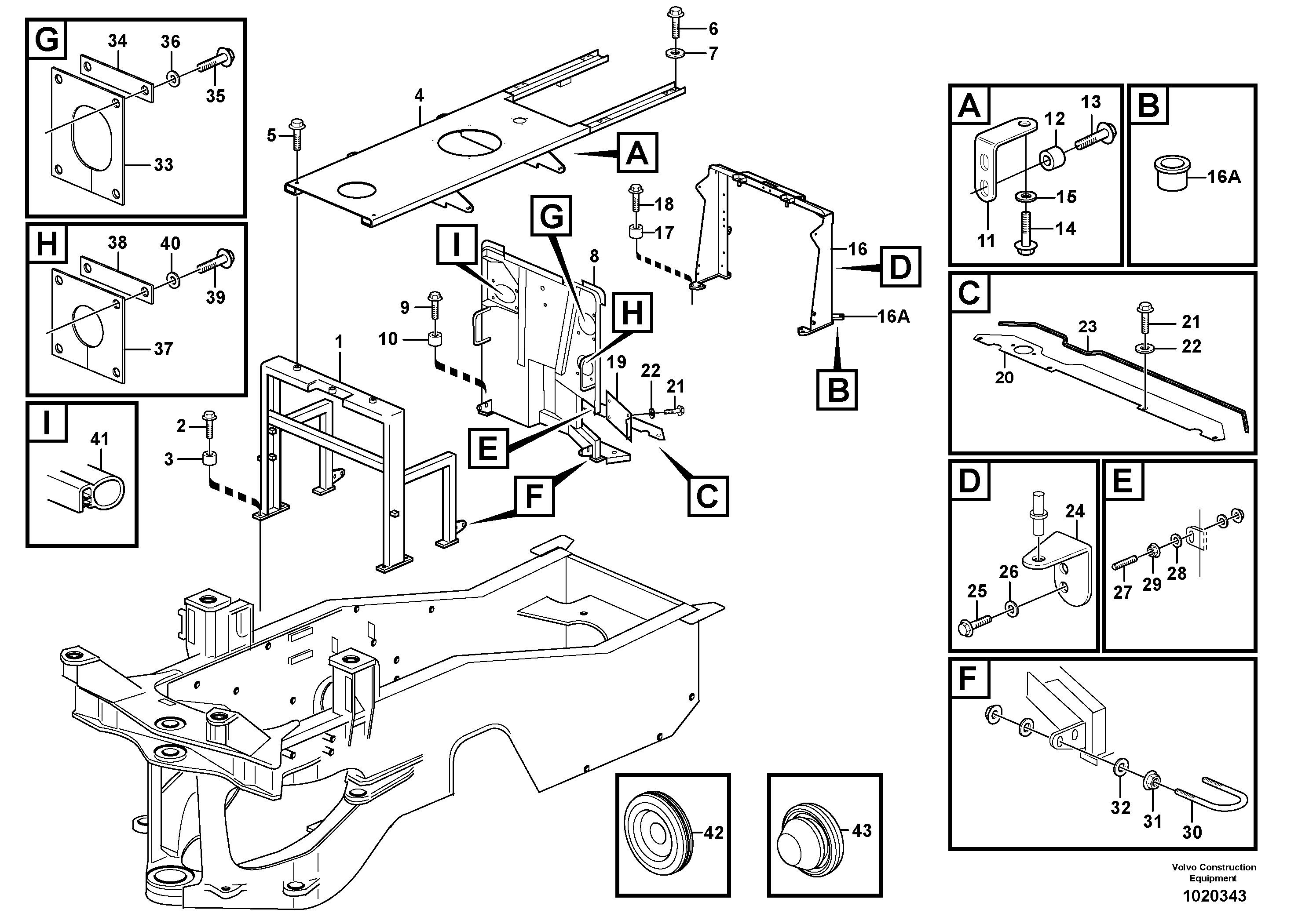 Engine hood — volvo parts diagram