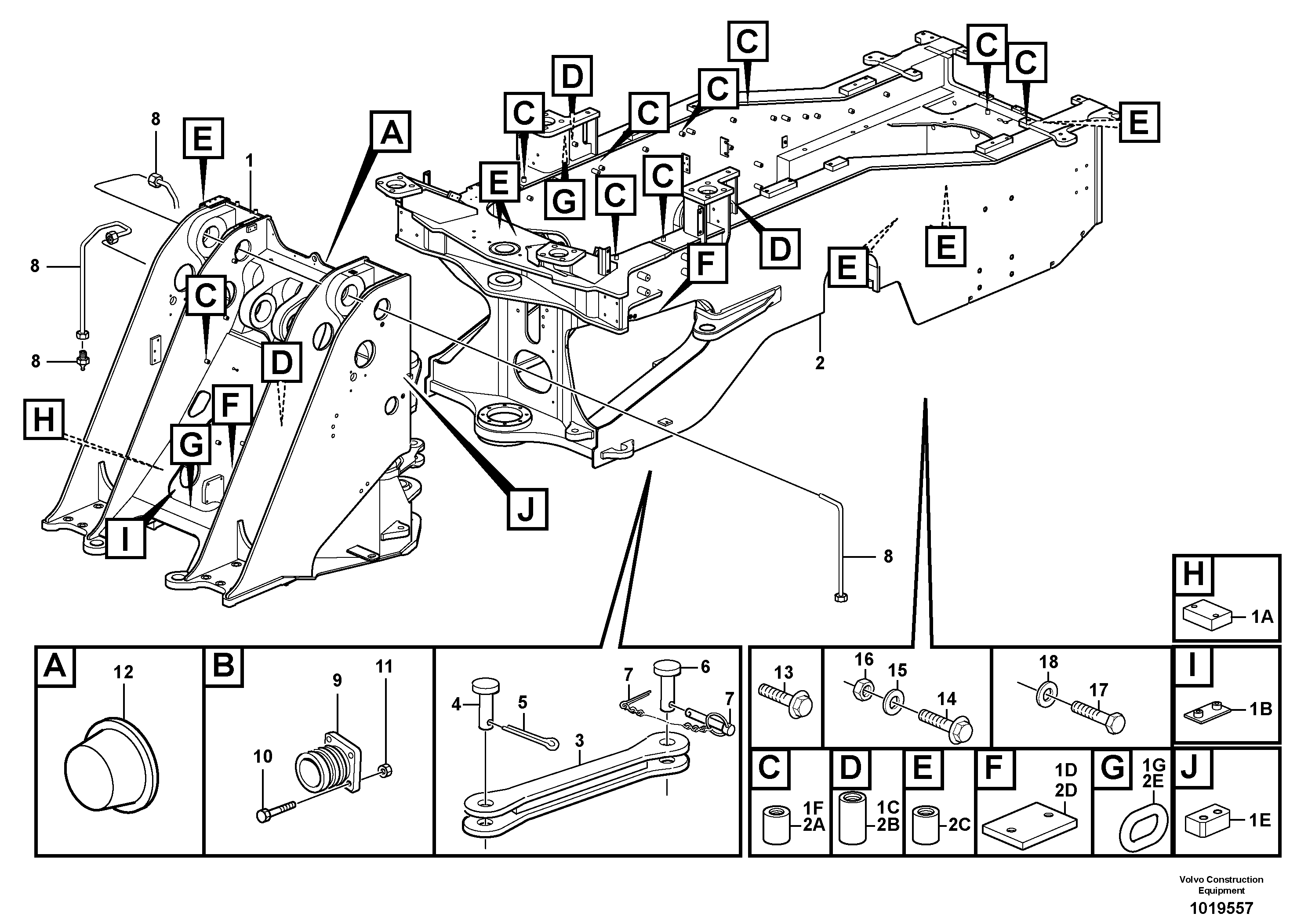 Frame — volvo parts diagram