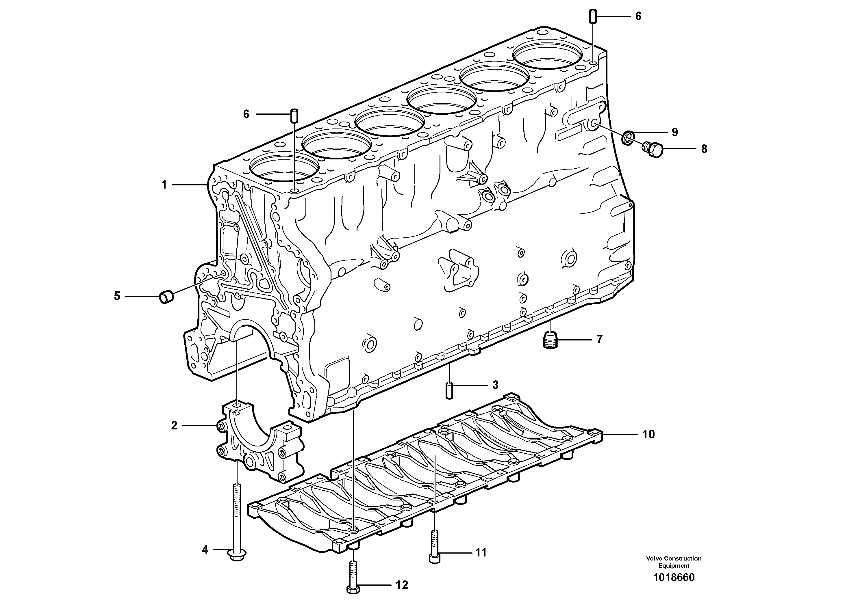Cylinder block — volvo parts diagram