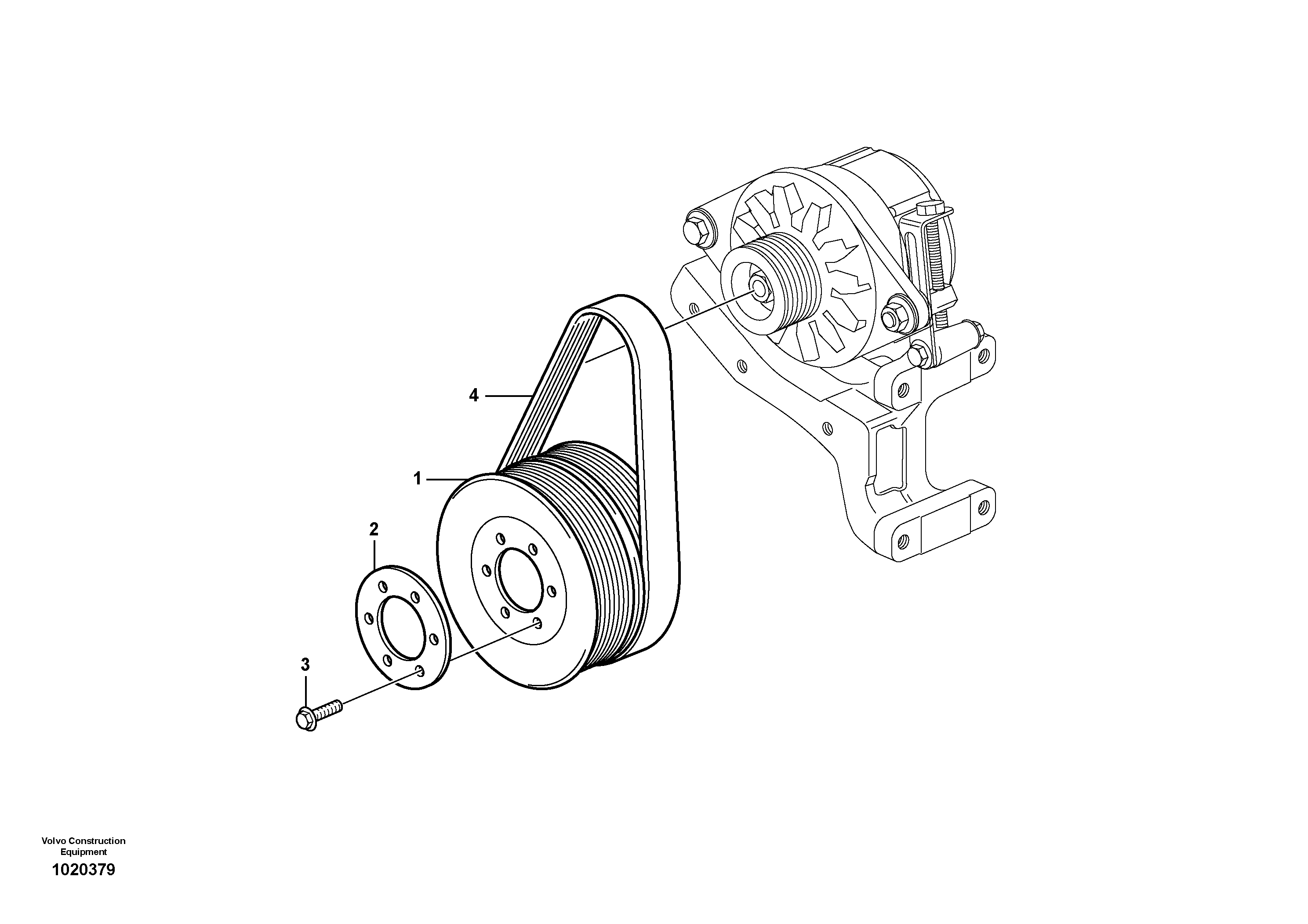 Drive belt — volvo parts diagram