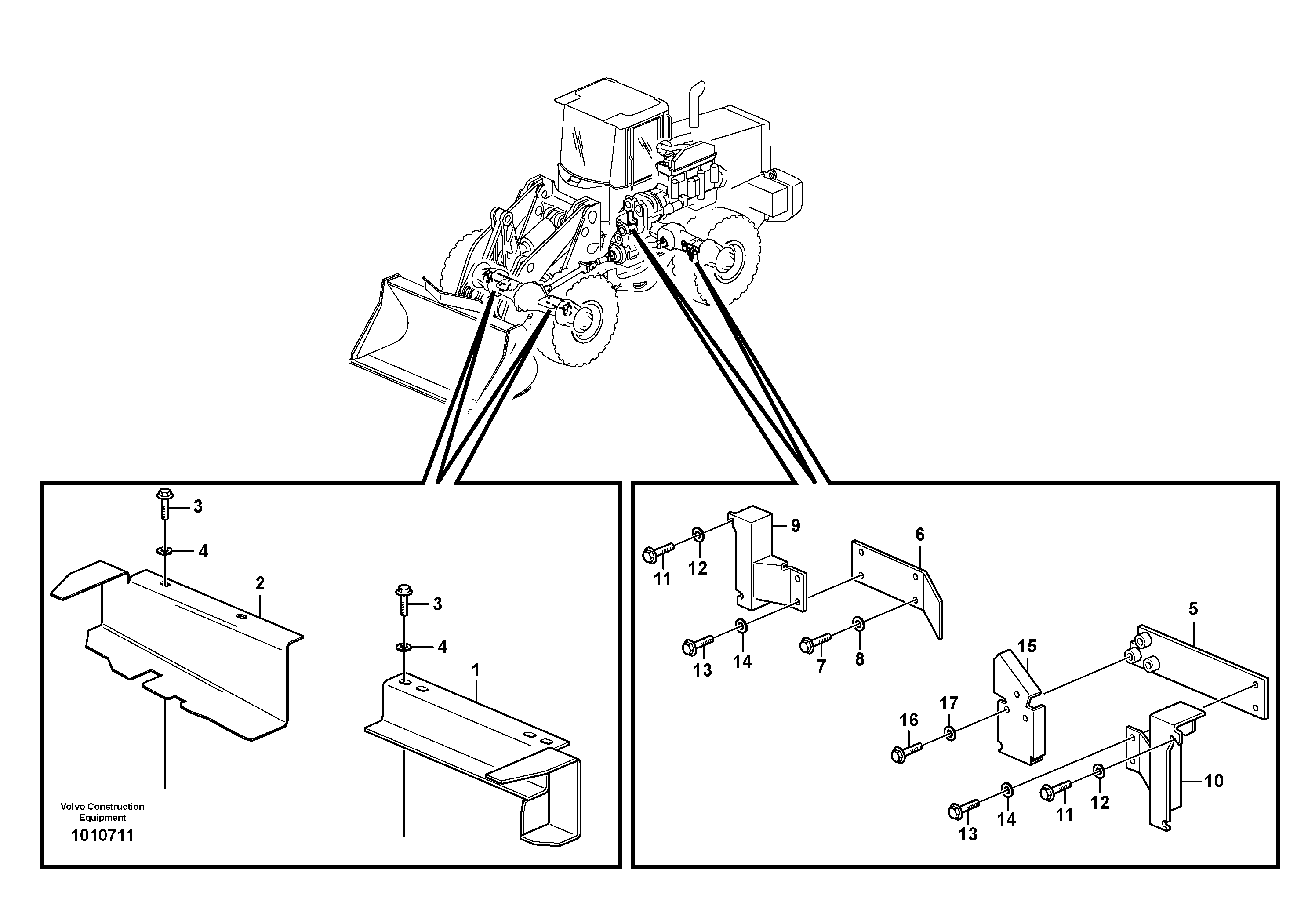 Protection, brake pipes — volvo parts diagram