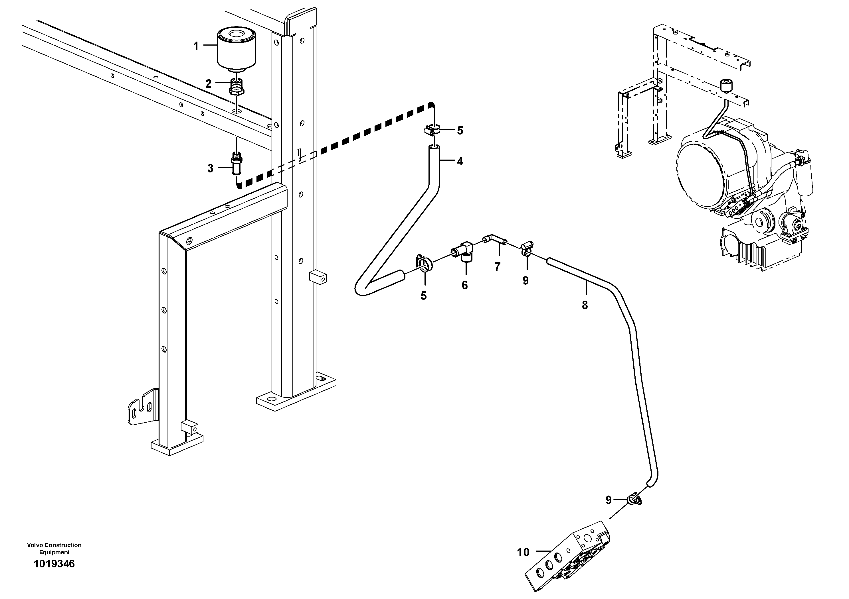 Ventilation for transmission — volvo parts diagram