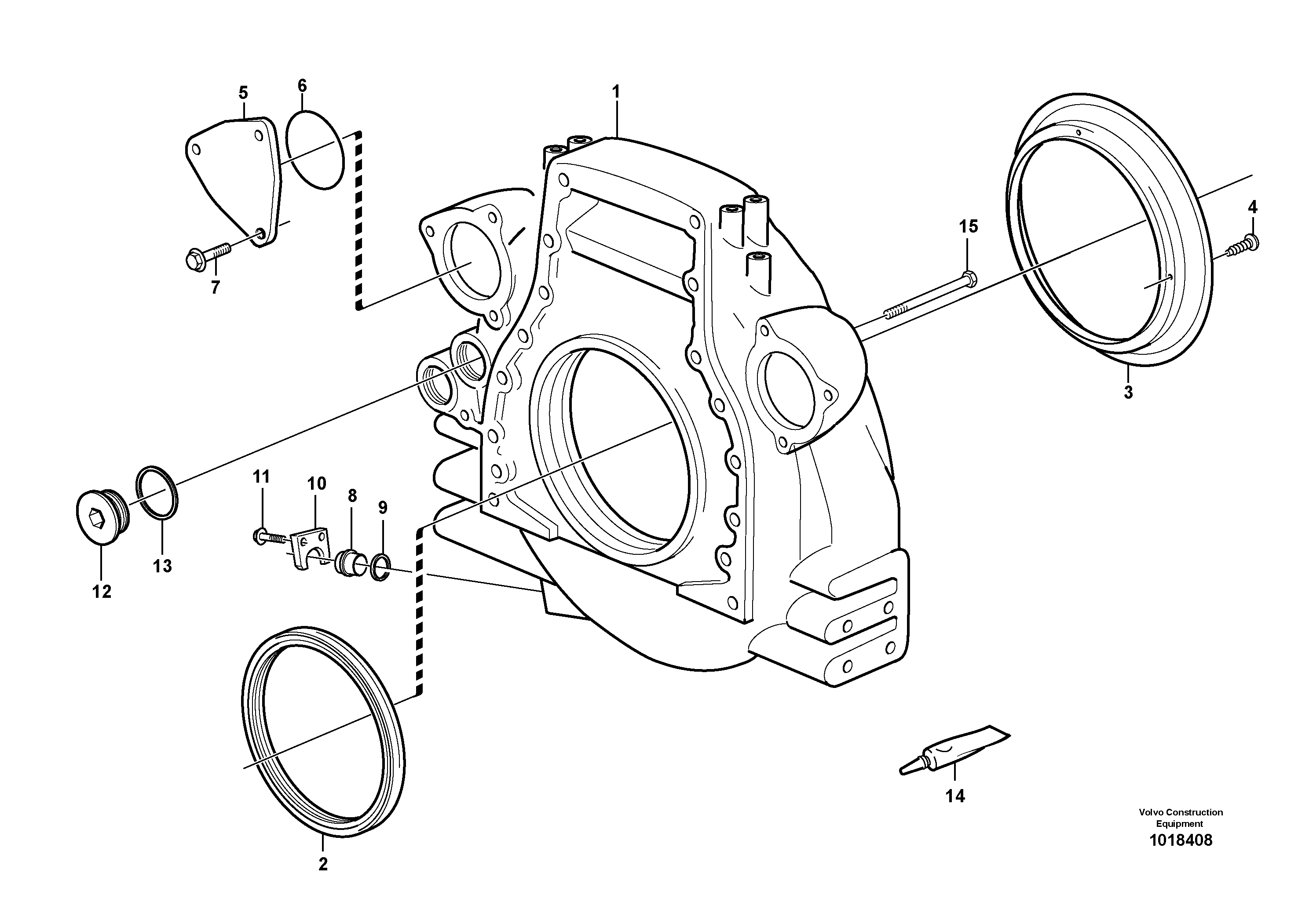 Flywheel housing — volvo parts diagram