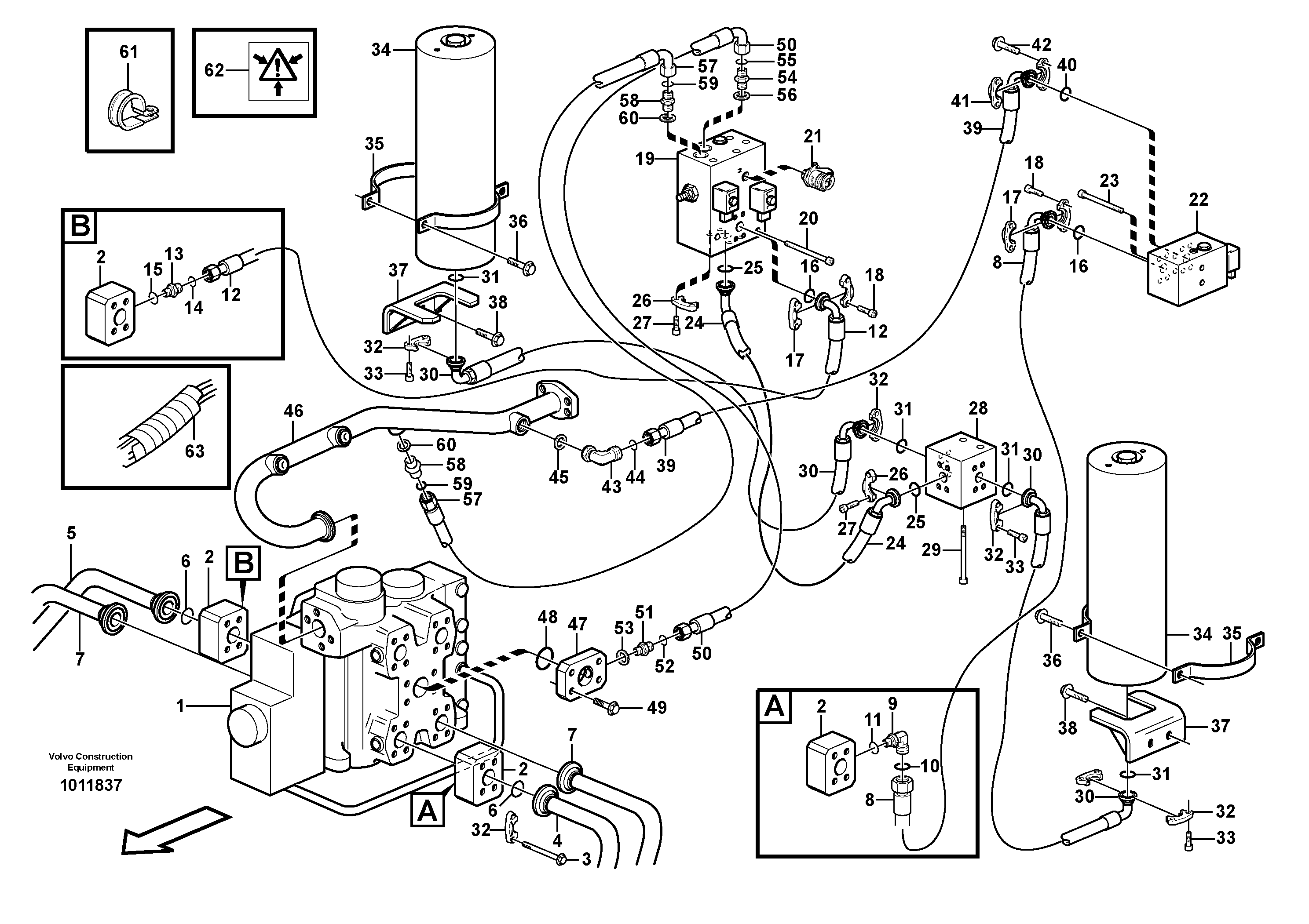 Boom suspension system  80779 — volvo parts diagram