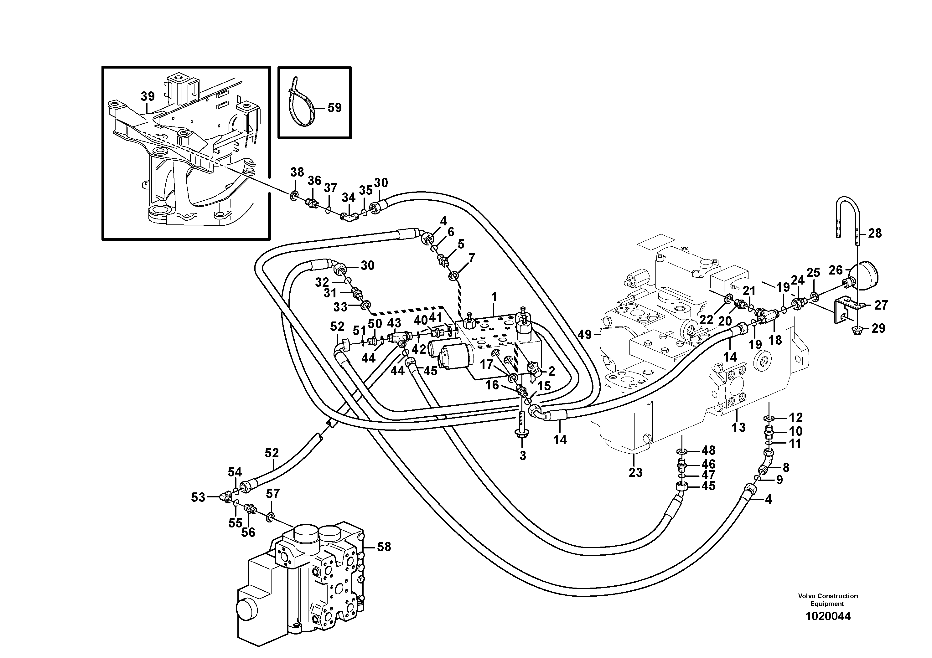 Load sensing line — volvo parts diagram