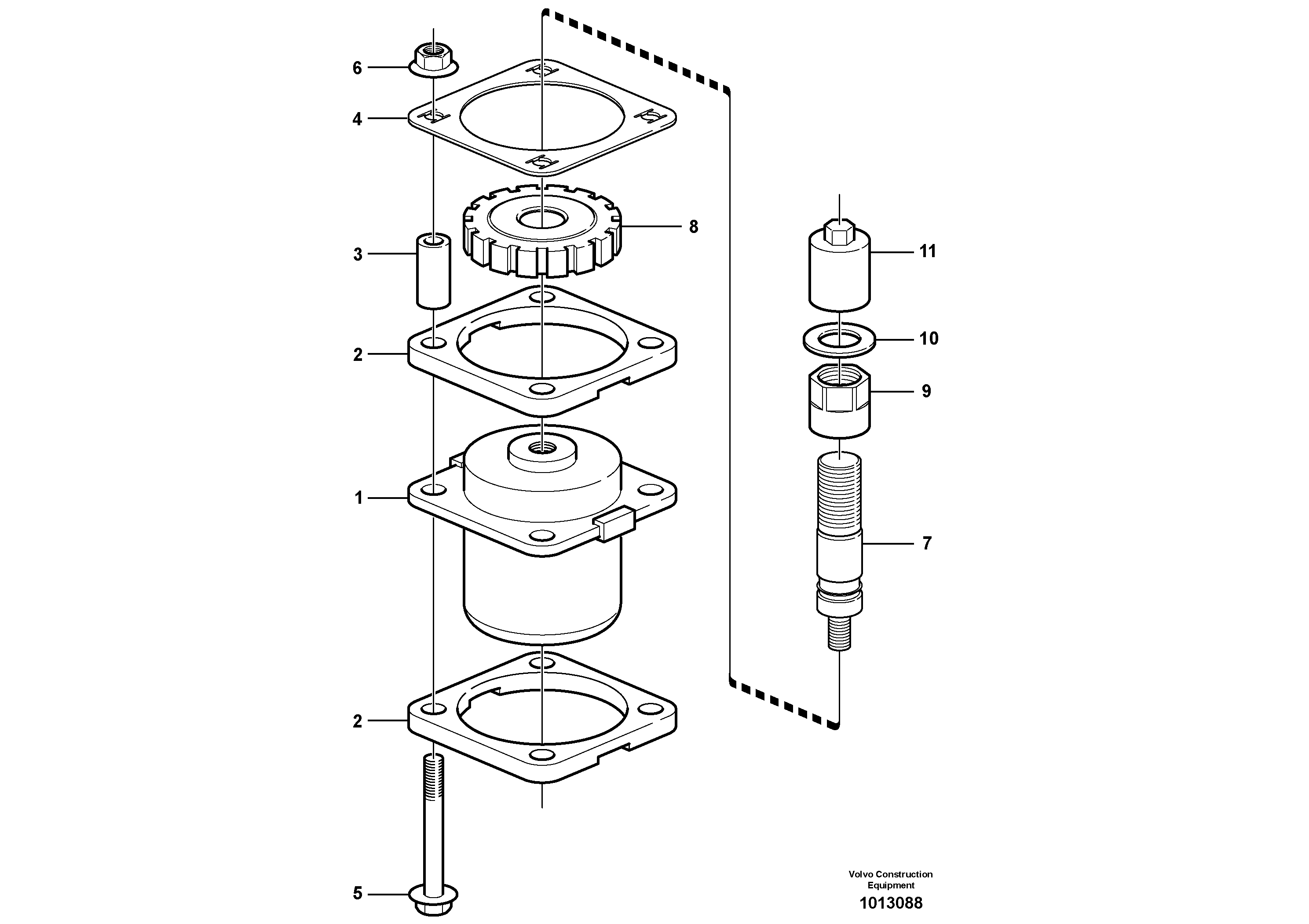 Cab mounting block — volvo parts diagram
